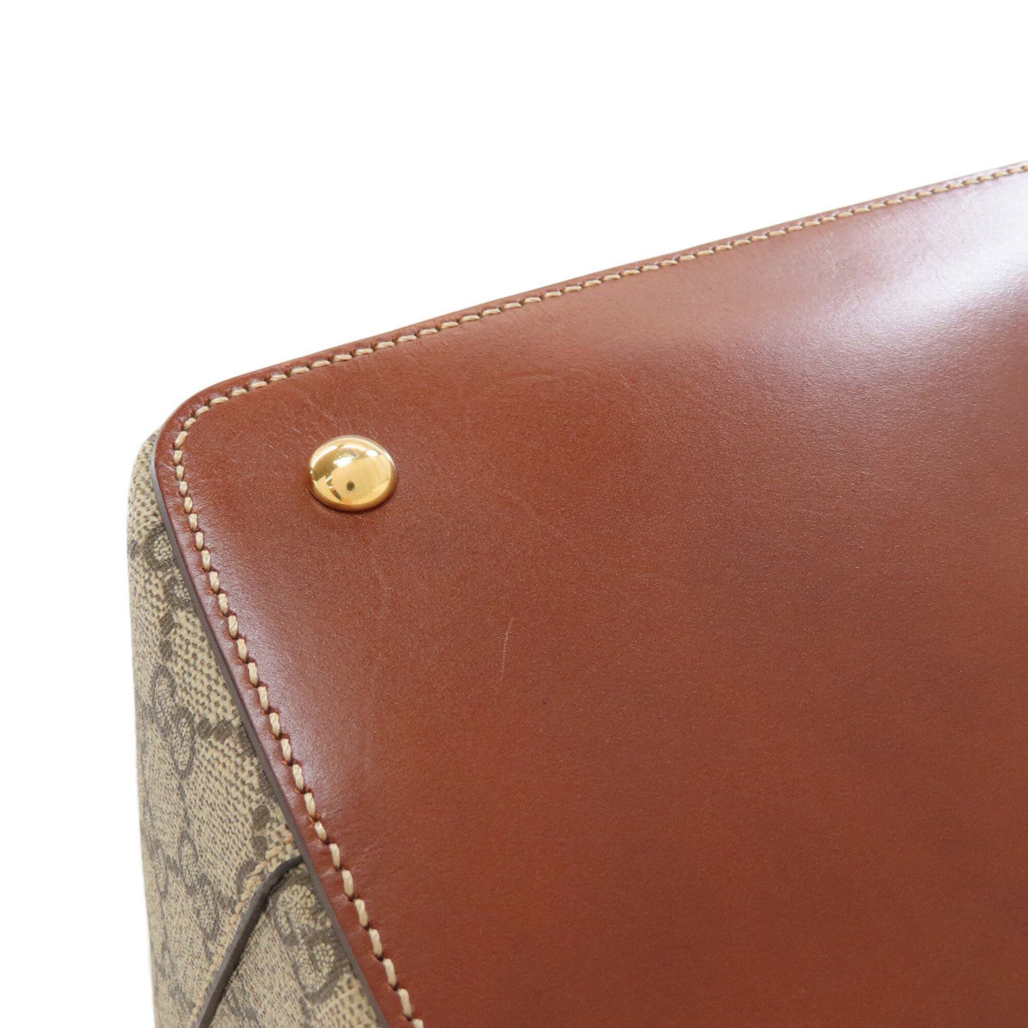 Gucci Brown Pvc Handbag (Pre-Owned)