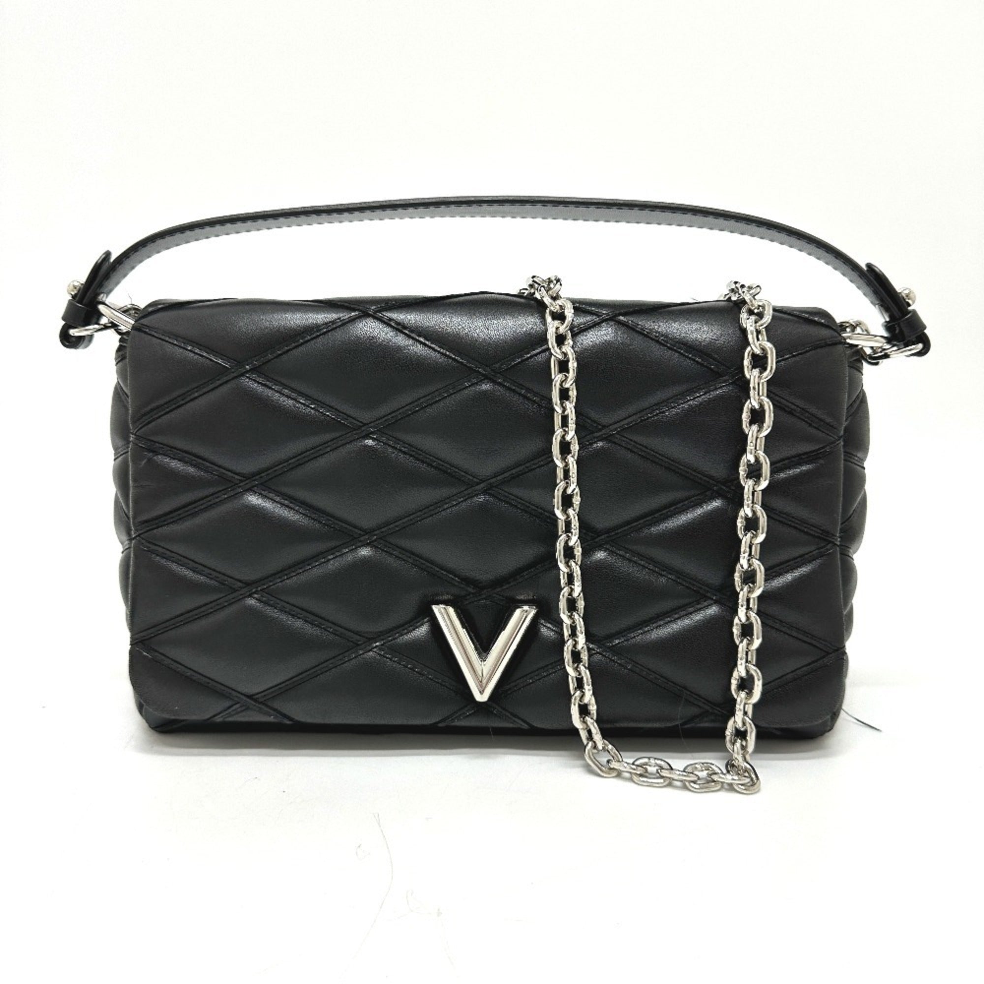 Louis Vuitton Black Noir Leather Handbag Shoulder Bag (Pre-Owned)