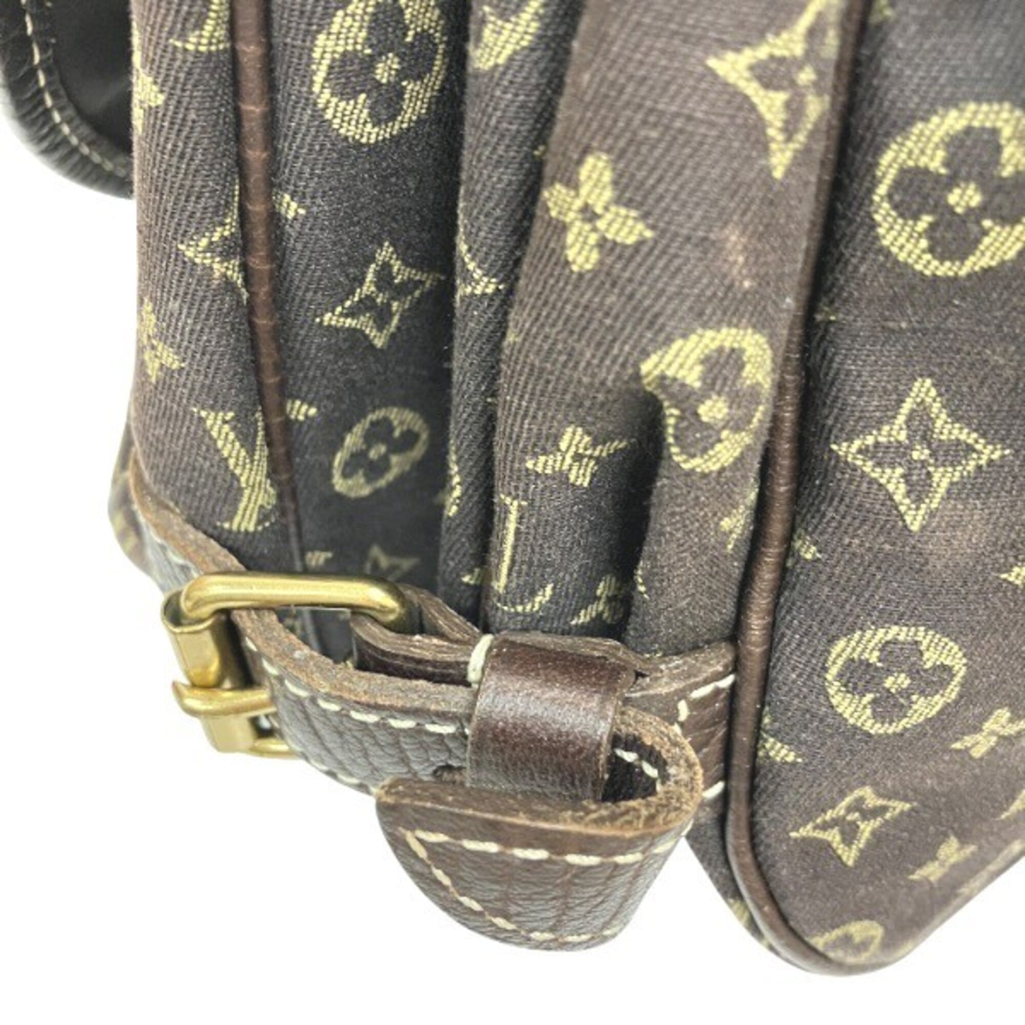 Louis Vuitton Brown Canvas Leather Handbag Shoulder Bag (Pre-Owned)