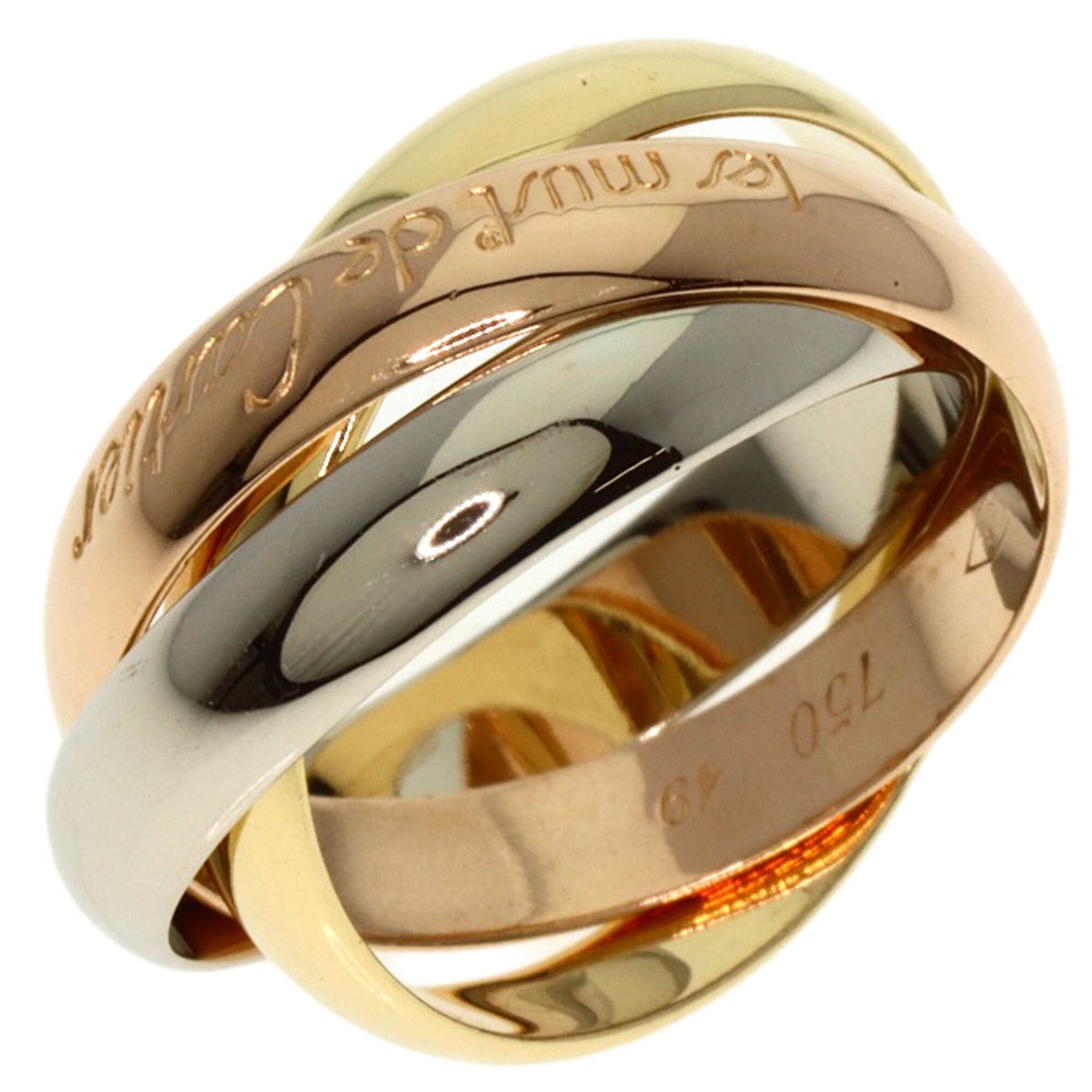 Cartier Pink Gold White Gold Yellow Gold Yellow Gold (18K) Pink Gold (18K) White Gold (18K) Band Ring (Pre-Owned)