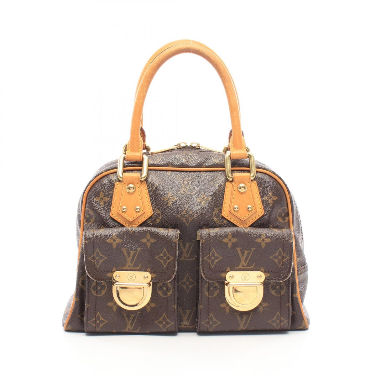 Louis Vuitton Brown Monogram Coated Canvas Leather Handbag (Pre-Owned)