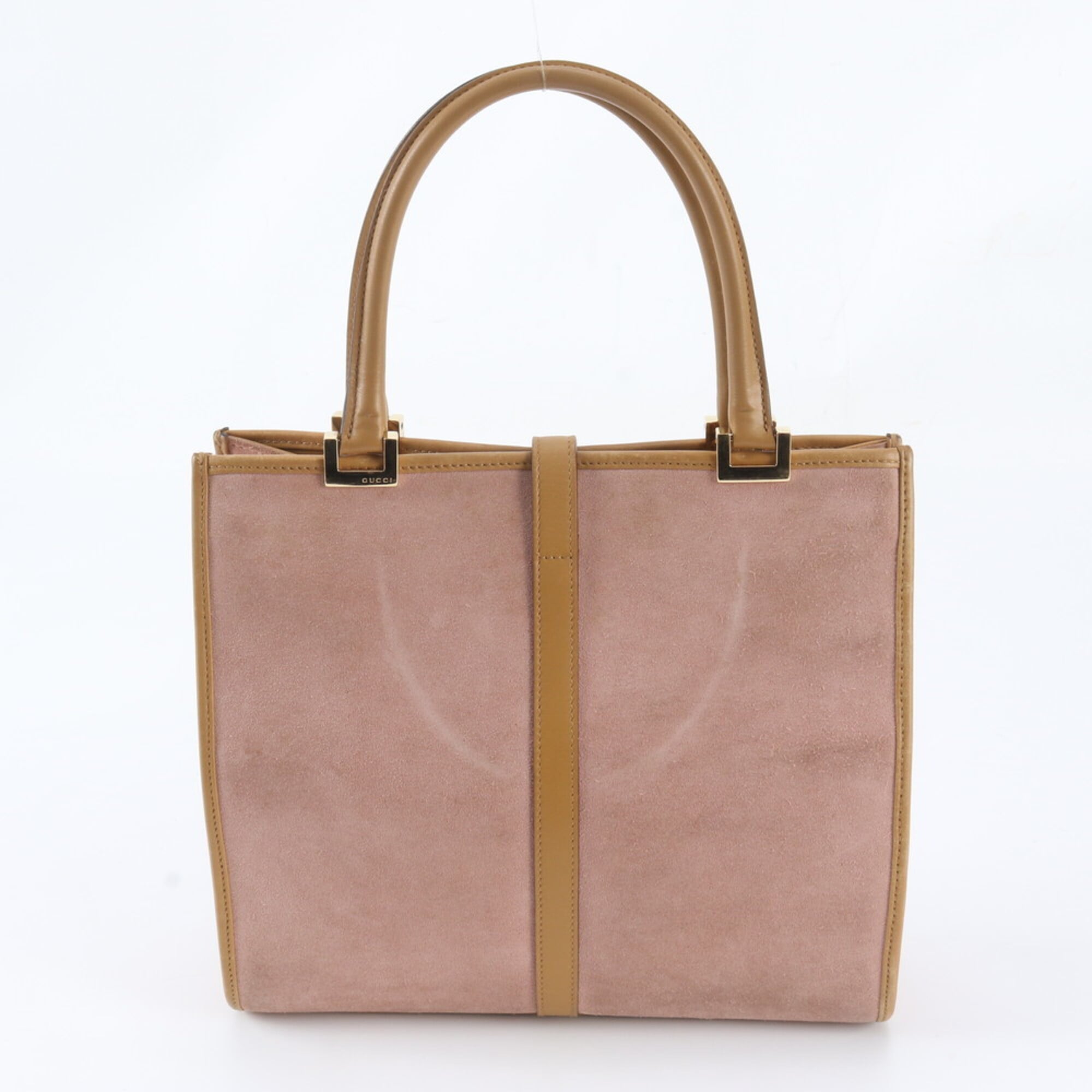 Gucci Jackie Beige Pink Leather Handbag Tote Bag (Pre-Owned)