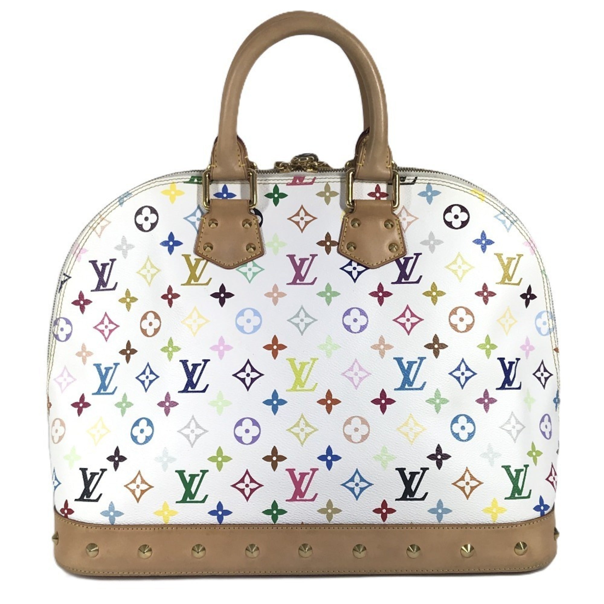 Louis Vuitton Blanc Monogram Multicolore Handbag Tote Bag (Pre-Owned)