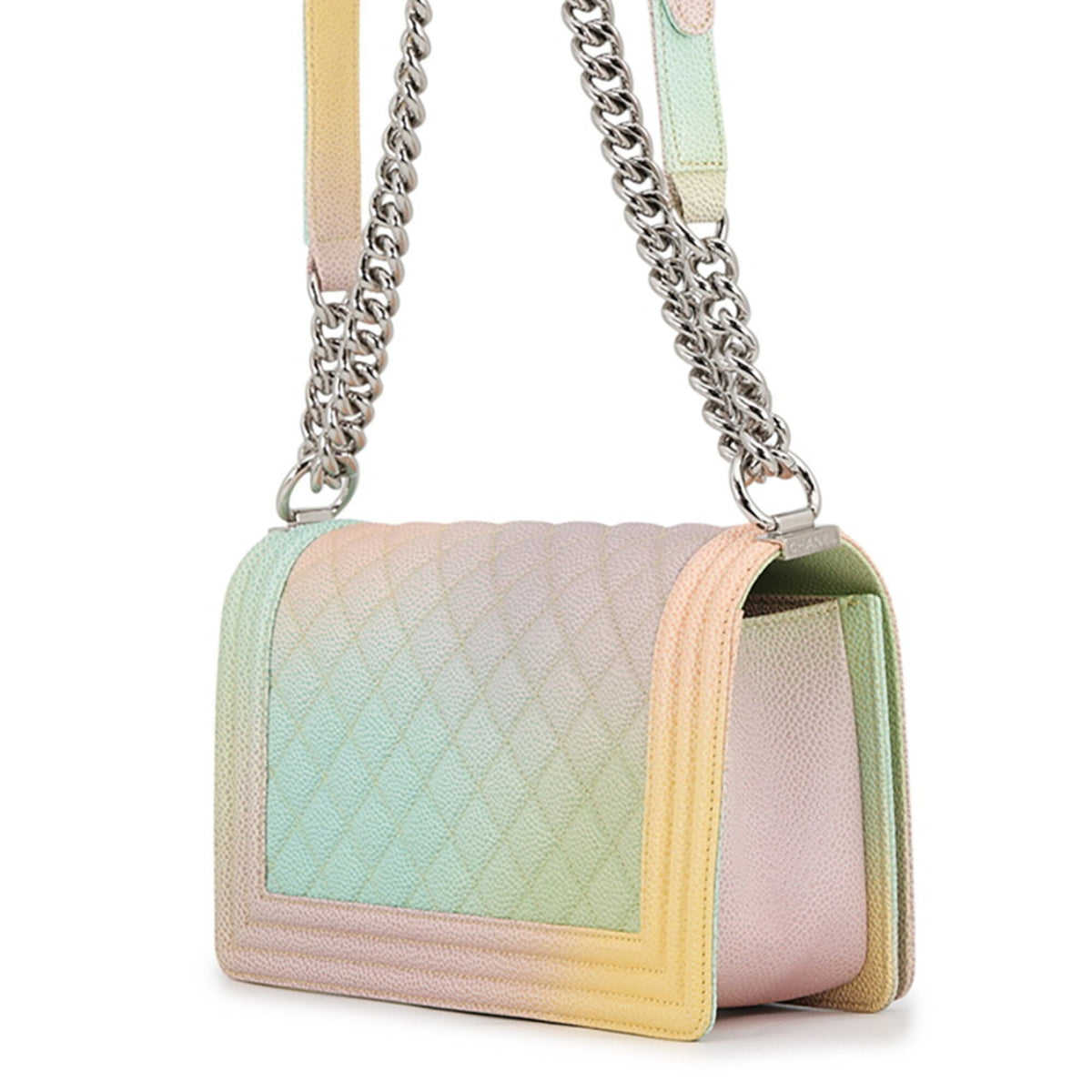 Chanel Matelasse Multi-Color Grained Calfskin Handbag Shoulder Bag (Pre-Owned)