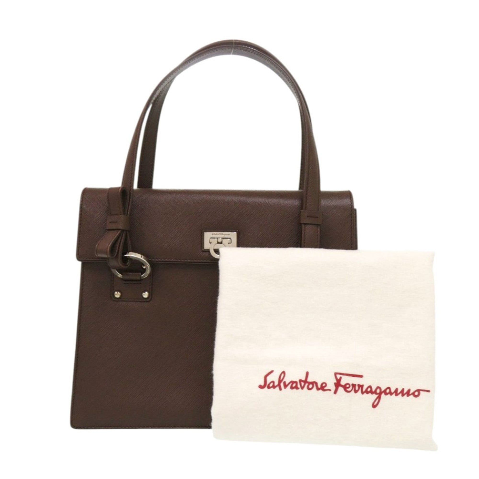 Salvatore Ferragamo Brown Leather Handbag (Pre-Owned)