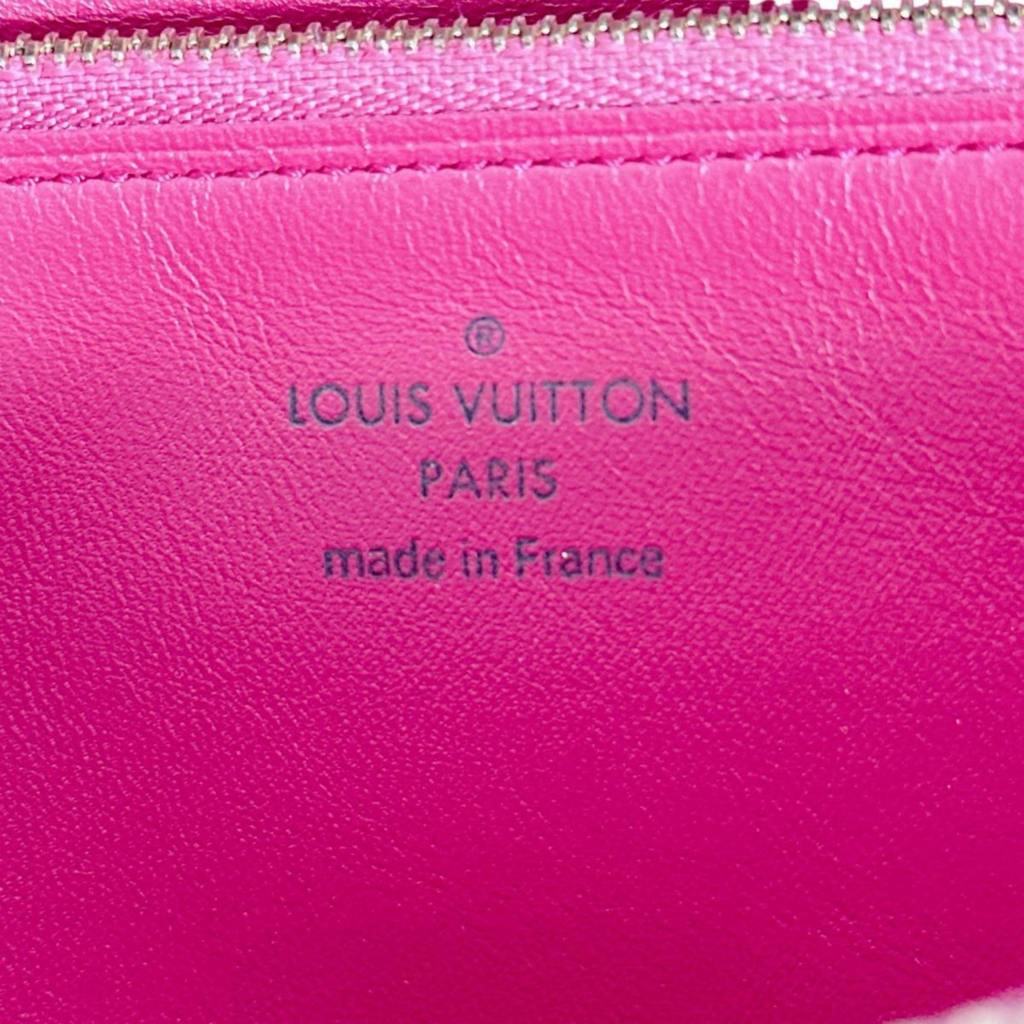 Louis Vuitton Black Noir Leather Long Wallet (Bi-Fold) (Pre-Owned)