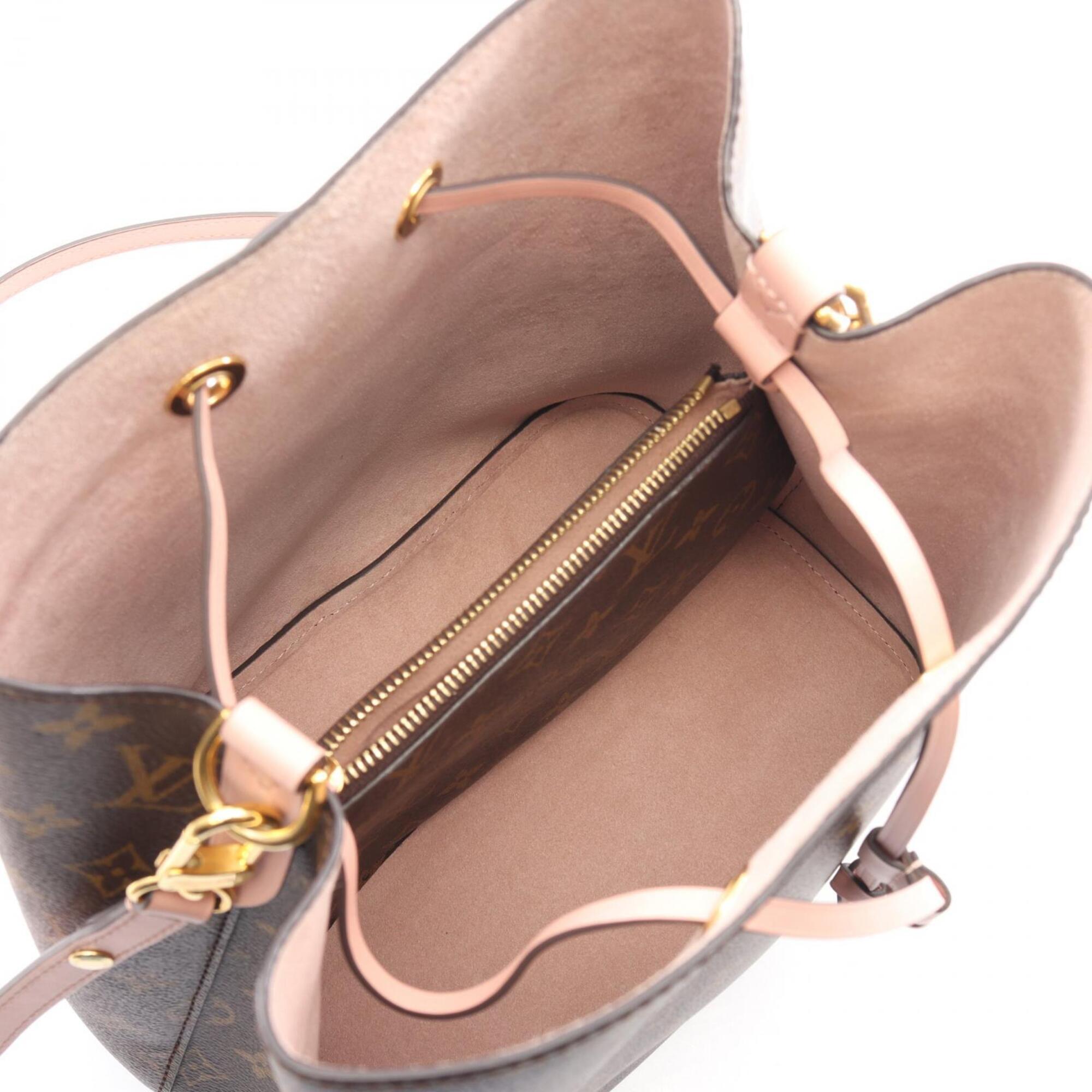 Louis Vuitton Monogram Brown Pink Rose Poudre Coated Canvas Leather Handbag Shoulder Bag (Pre-Owned)