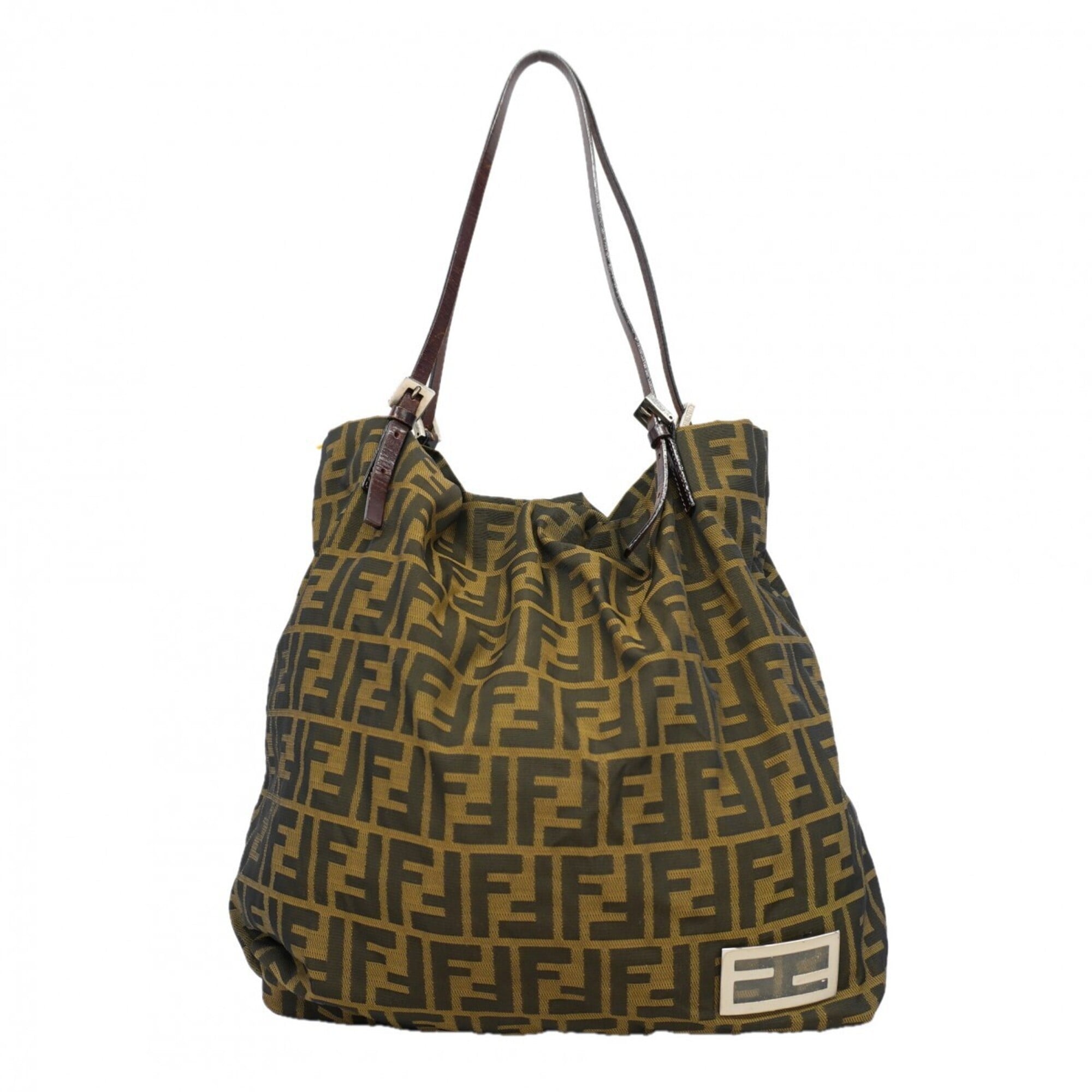 Fendi Brown Nylon Canvas Tote Bag (Pre-Owned)