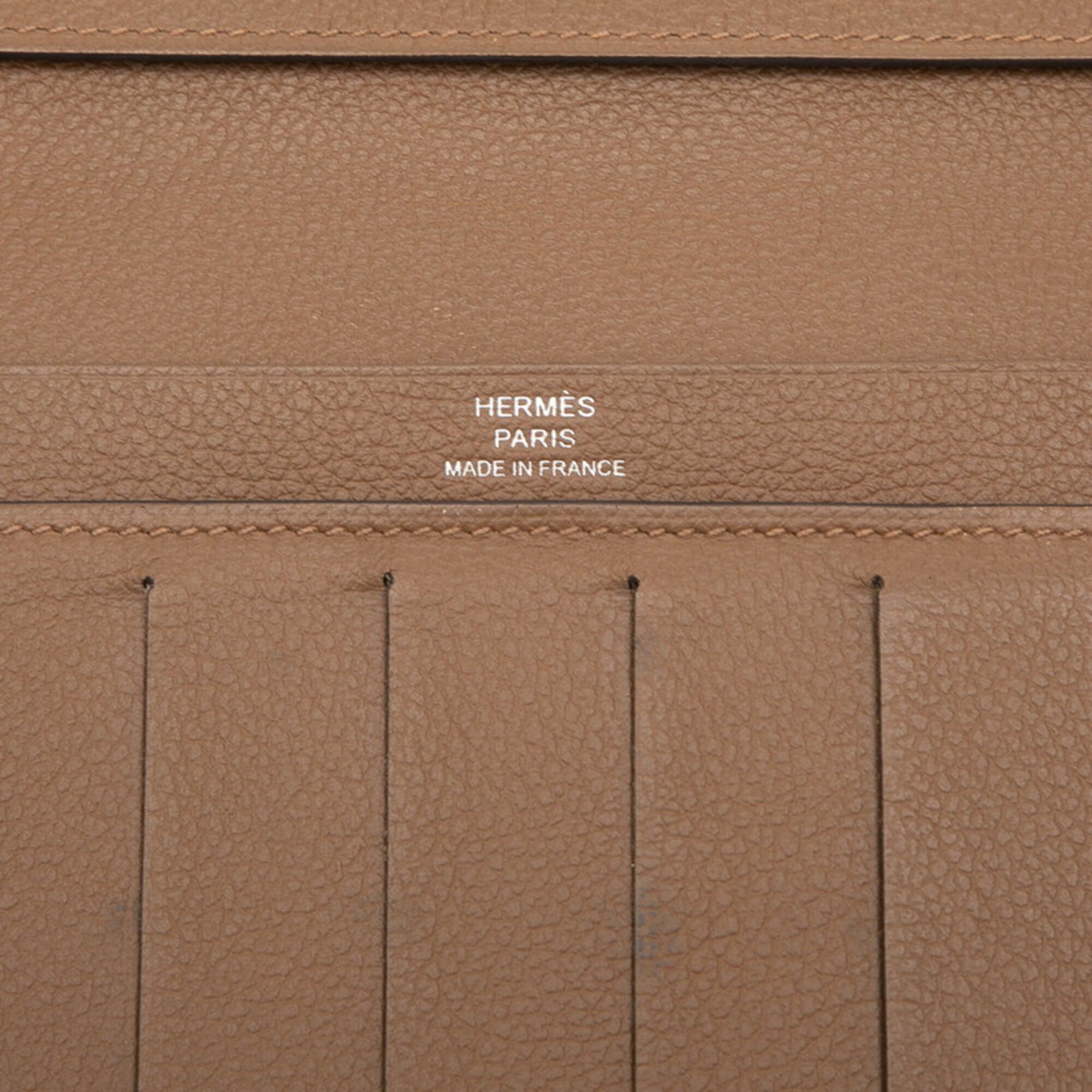 Hermes Brown Swift Leather Coin Purse/Coin Case (Pre-Owned)
