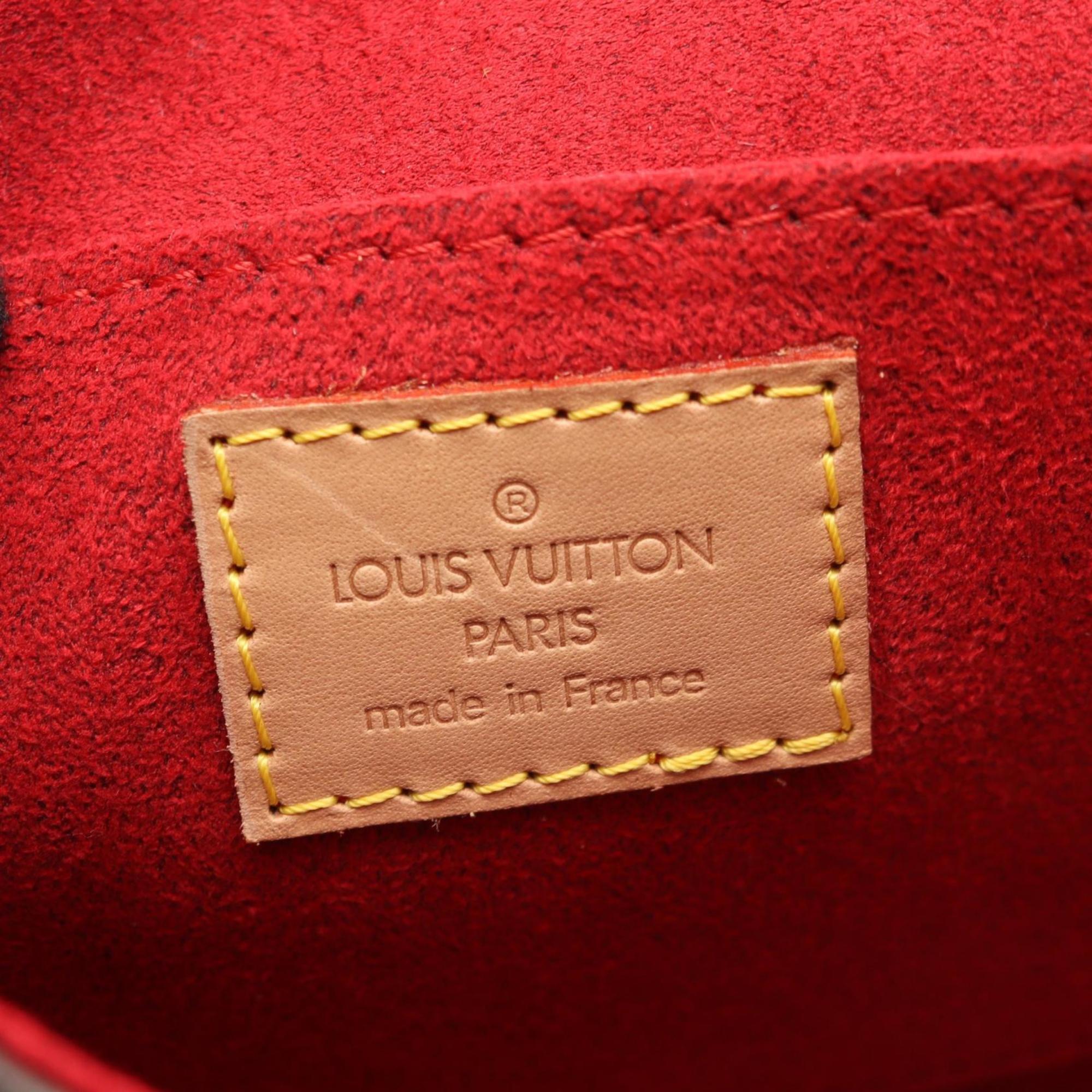 Louis Vuitton Brown Monogram Coated Canvas Leather Handbag Shoulder Bag (Pre-Owned)