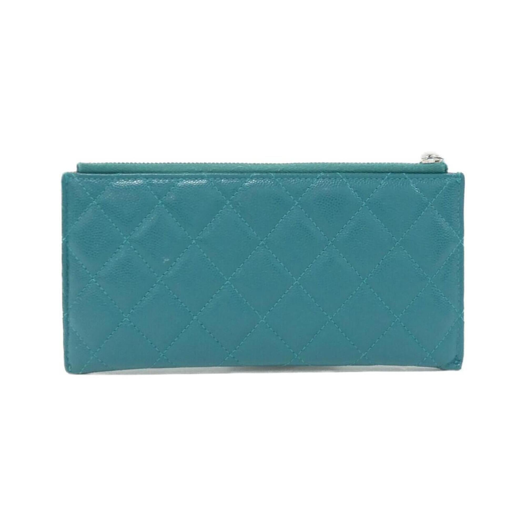 Chanel Green Grained Calfskin Handbag Pouch (Pre-Owned)