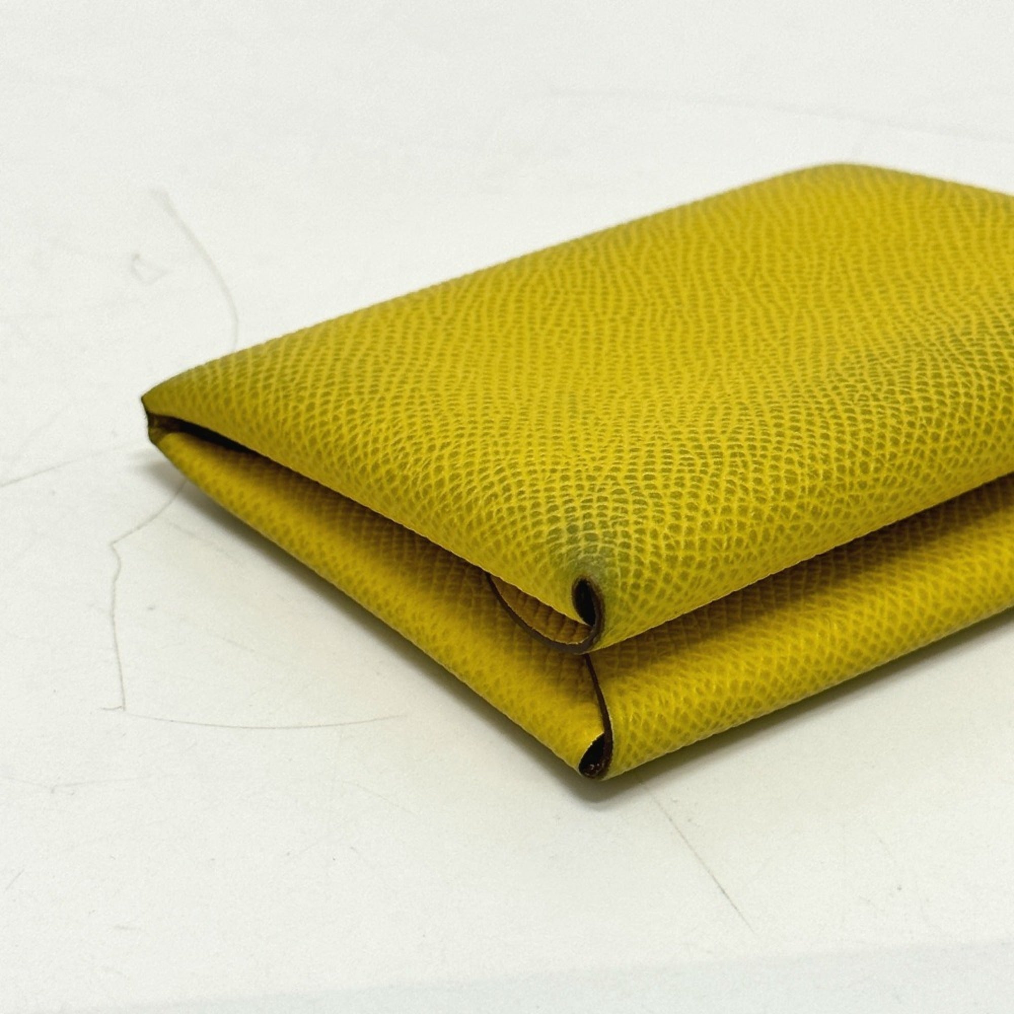 Hermes Jaune Yellow Epsom Leather Coin Purse/Coin Case (Pre-Owned)