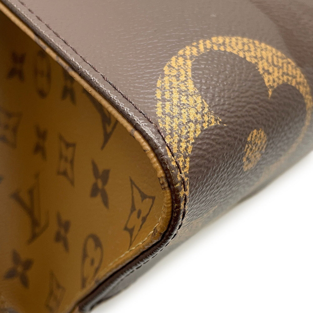 Louis Vuitton Red Color Monogram Reverse Monogram Tote Bag (Pre-Owned)