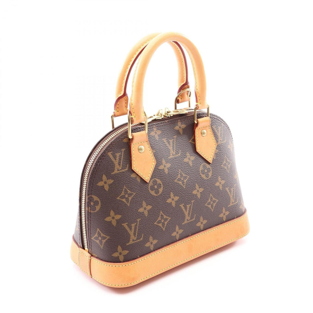 Louis Vuitton Brown Coated Canvas Leather Handbag (Pre-Owned)
