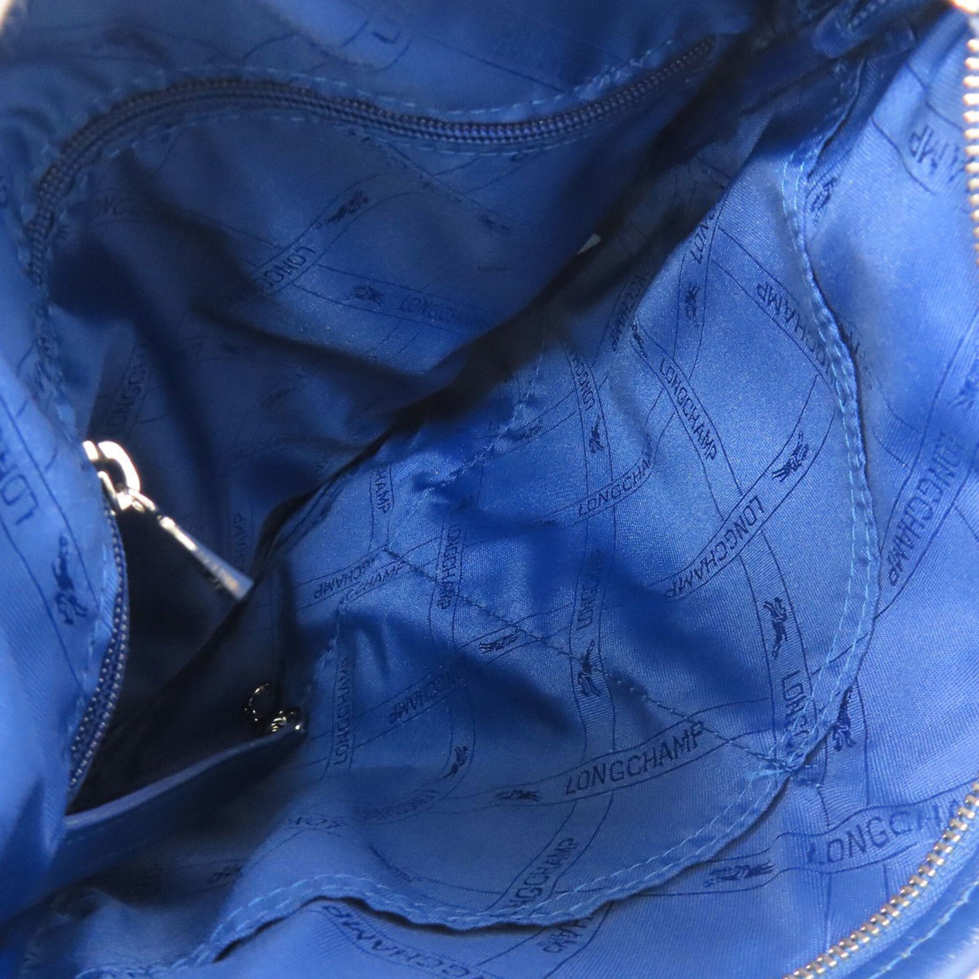 Longchamp Blue Leather Shoulder Bag (Pre-Owned)