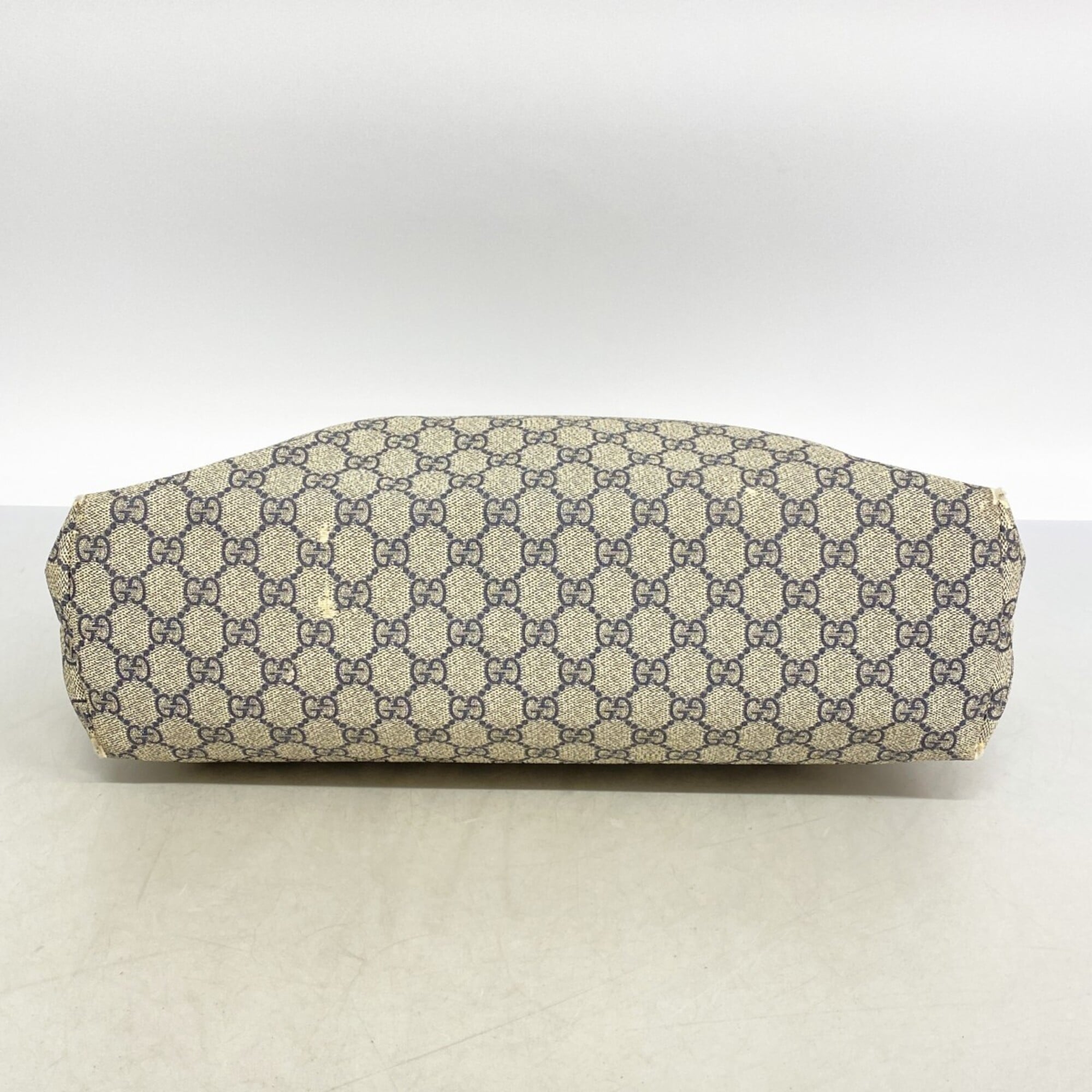 Gucci Beige Navy Pvc Tote Bag (Pre-Owned)