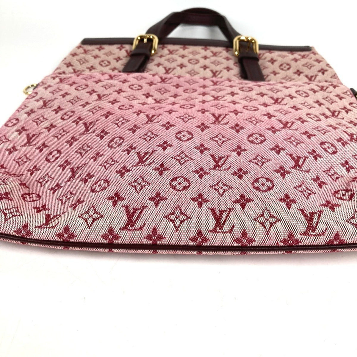 Louis Vuitton Red Color Monogram Mini Handbag Tote Bag (Pre-Owned)