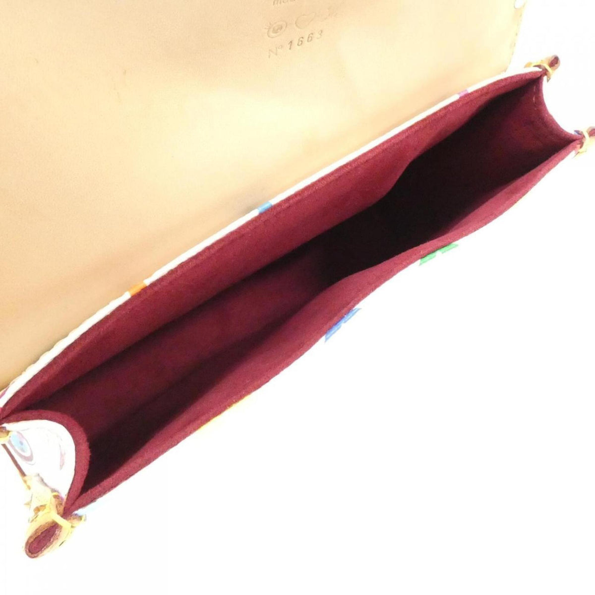 Louis Vuitton White Coated Canvas Pochette Shoulder Bag (Pre-Owned)