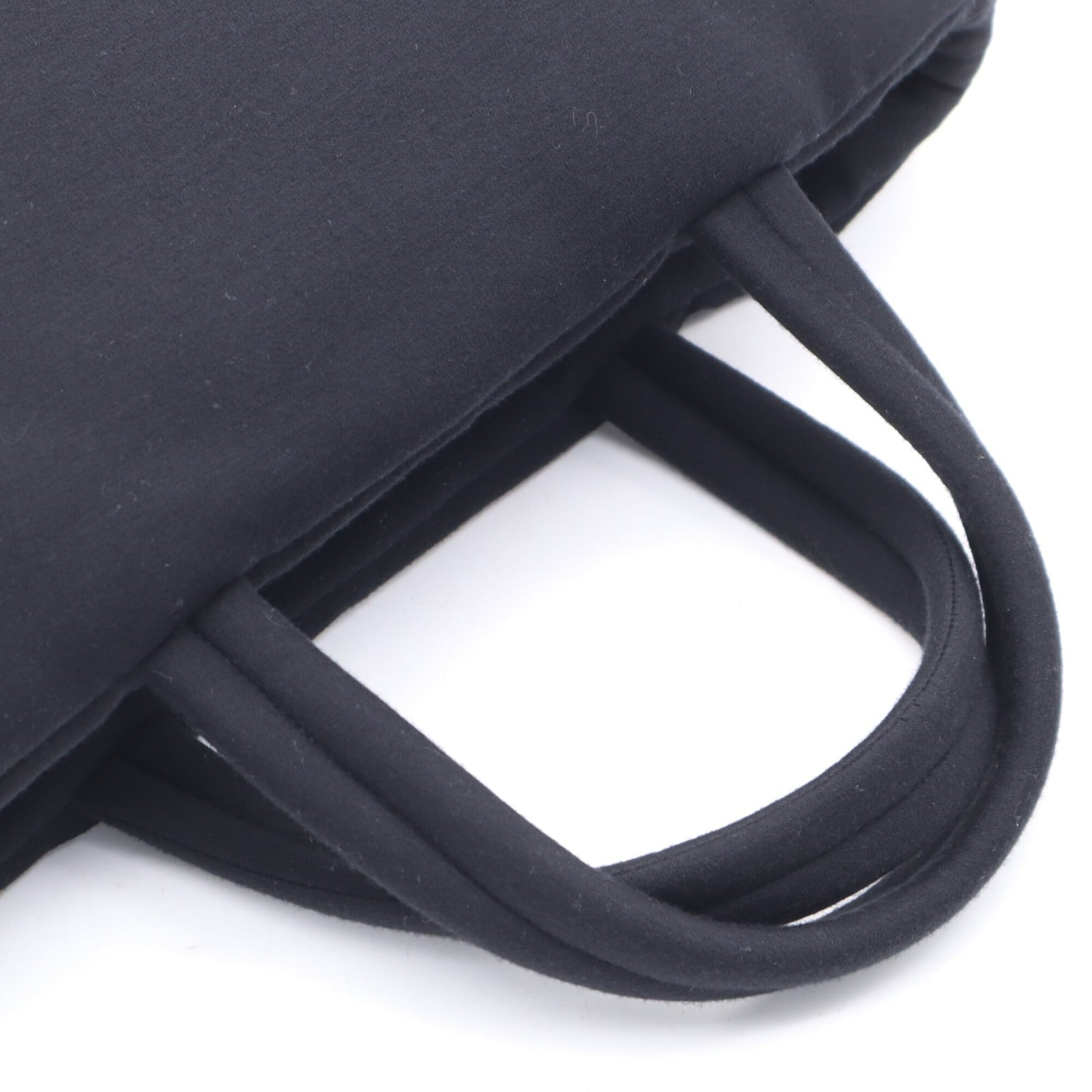 Yves Saint Laurent Black Cotton Handbag Tote Bag (Pre-Owned)