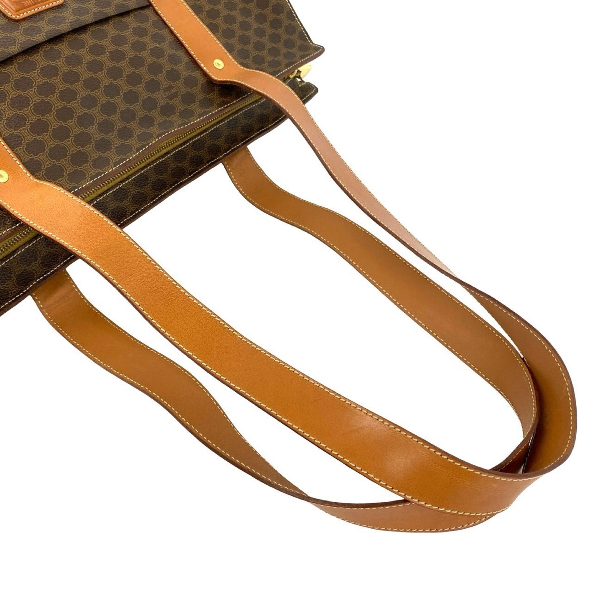 Celine Brown Pvc Leather Handbag Shoulder Bag Tote Bag (Pre-Owned)