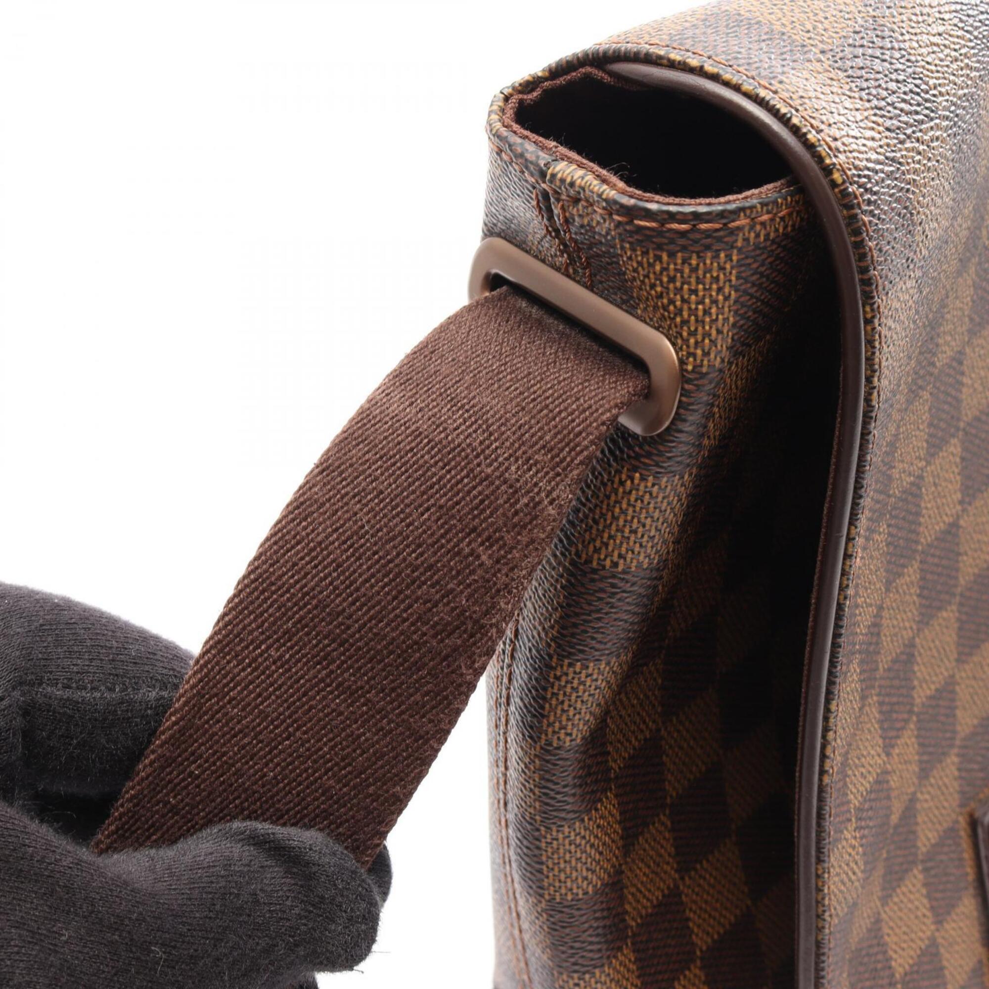 Louis Vuitton Brown Coated Canvas Leather Shoulder Bag (Pre-Owned)