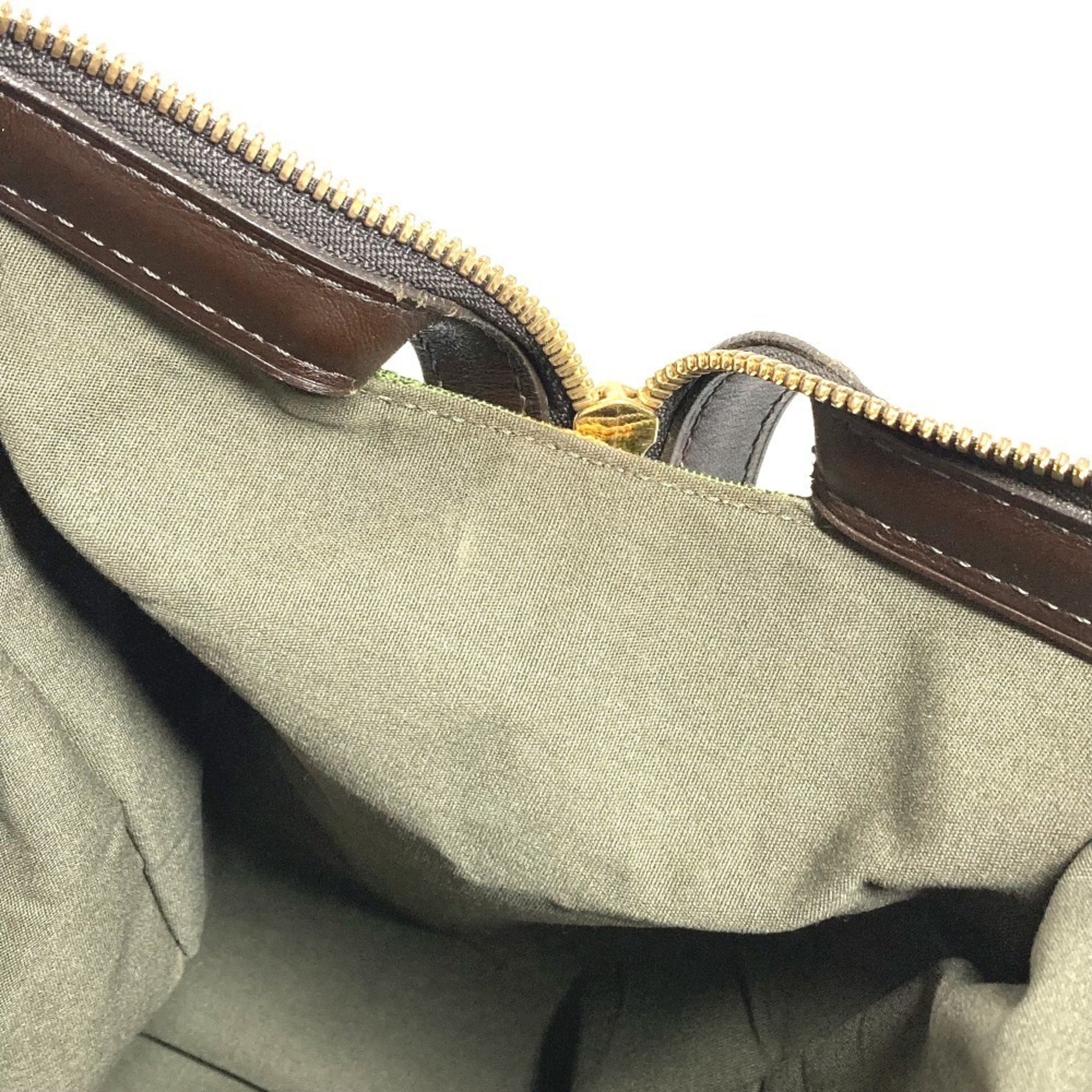 Louis Vuitton Khaki Monogram Mini Canvas Boston Bag Handbag Shoulder Bag (Pre-Owned)