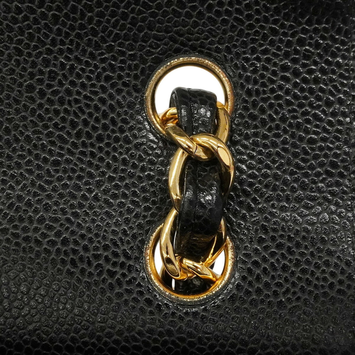 Chanel Black Grained Calfskin Shoulder Bag (Pre-Owned)