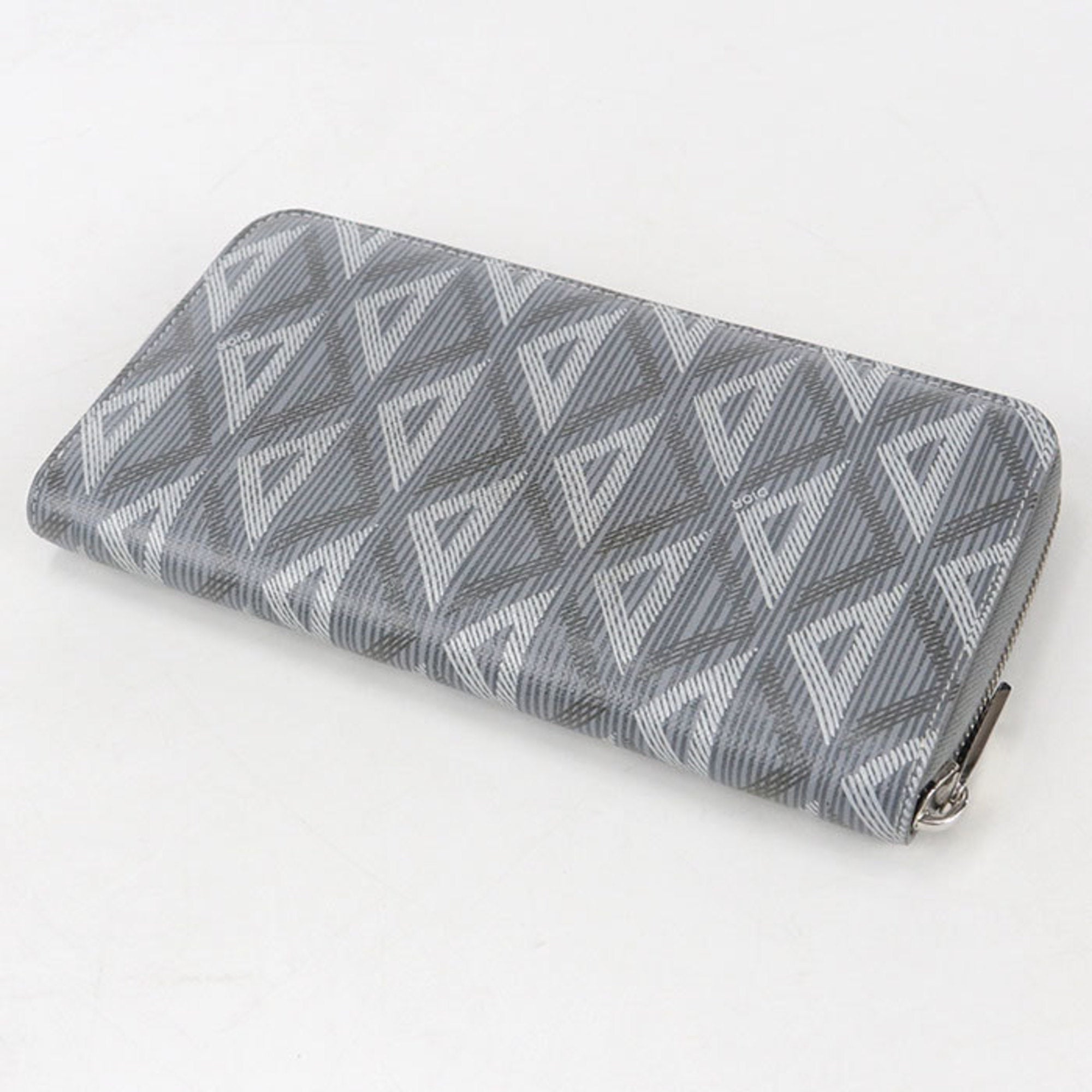 Christian Dior Gray Pvc Long Wallet (Bi-Fold) (Pre-Owned)