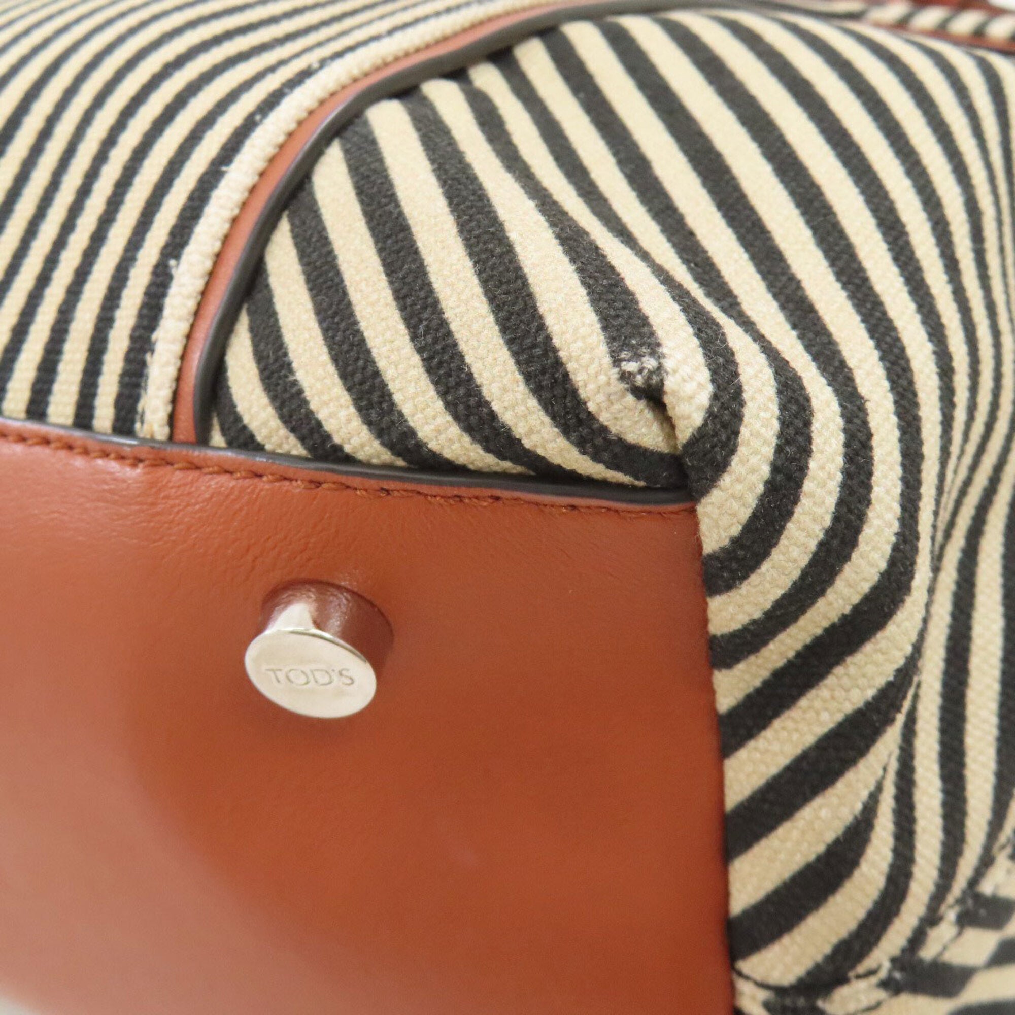 Tod's Brown Canvas Tote Bag (Pre-Owned)