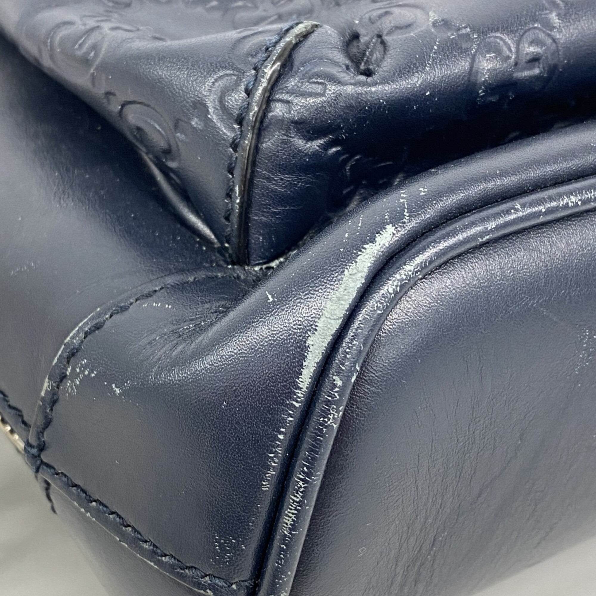 Gucci Navy Leather Sling Bag (Pre-Owned)