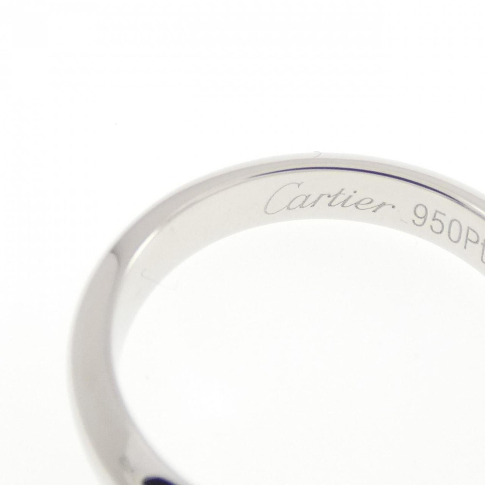 Cartier Platinum Platinum 950 Band Ring (Pre-Owned)