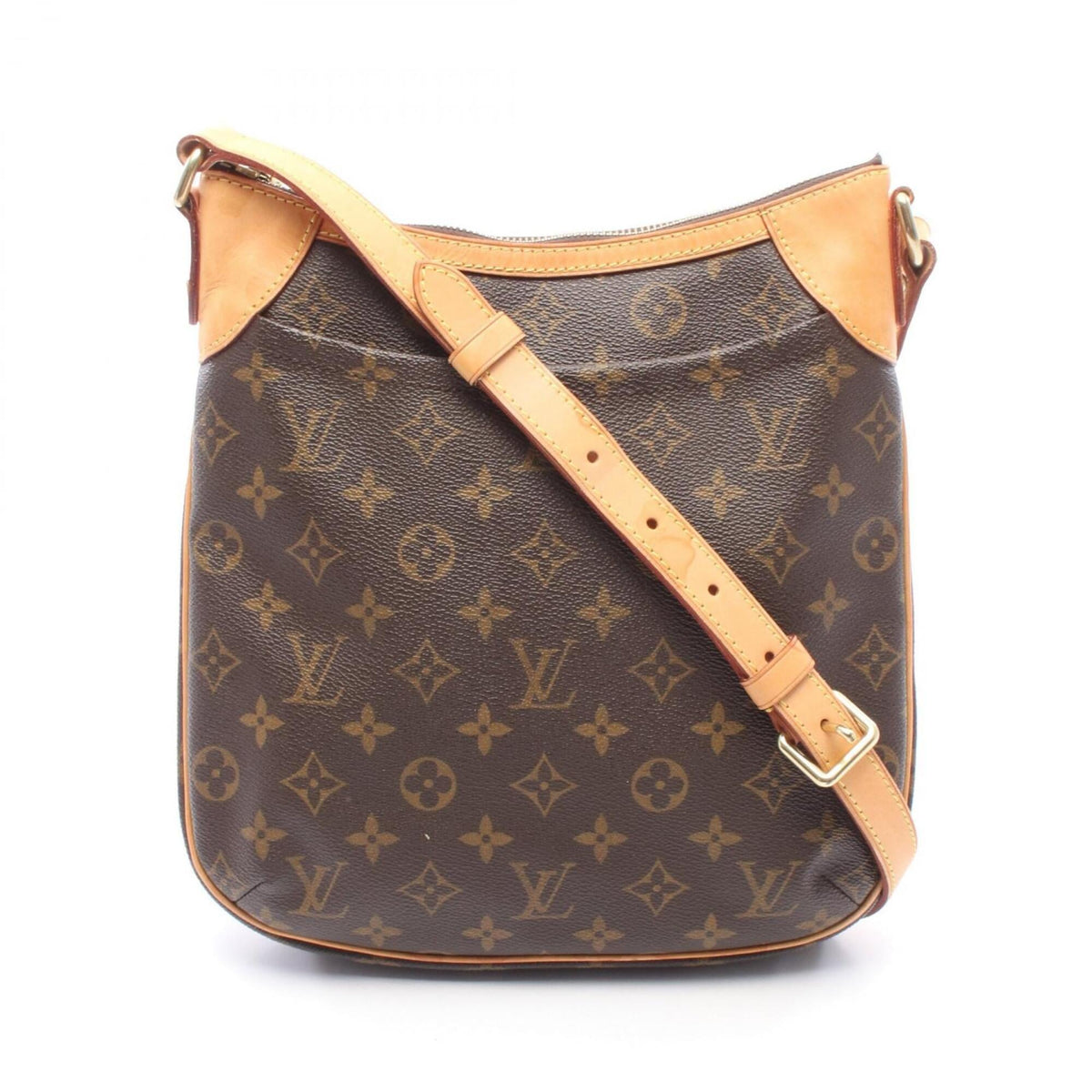 Louis Vuitton Brown Coated Canvas Leather Handbag Shoulder Bag (Pre-Owned)