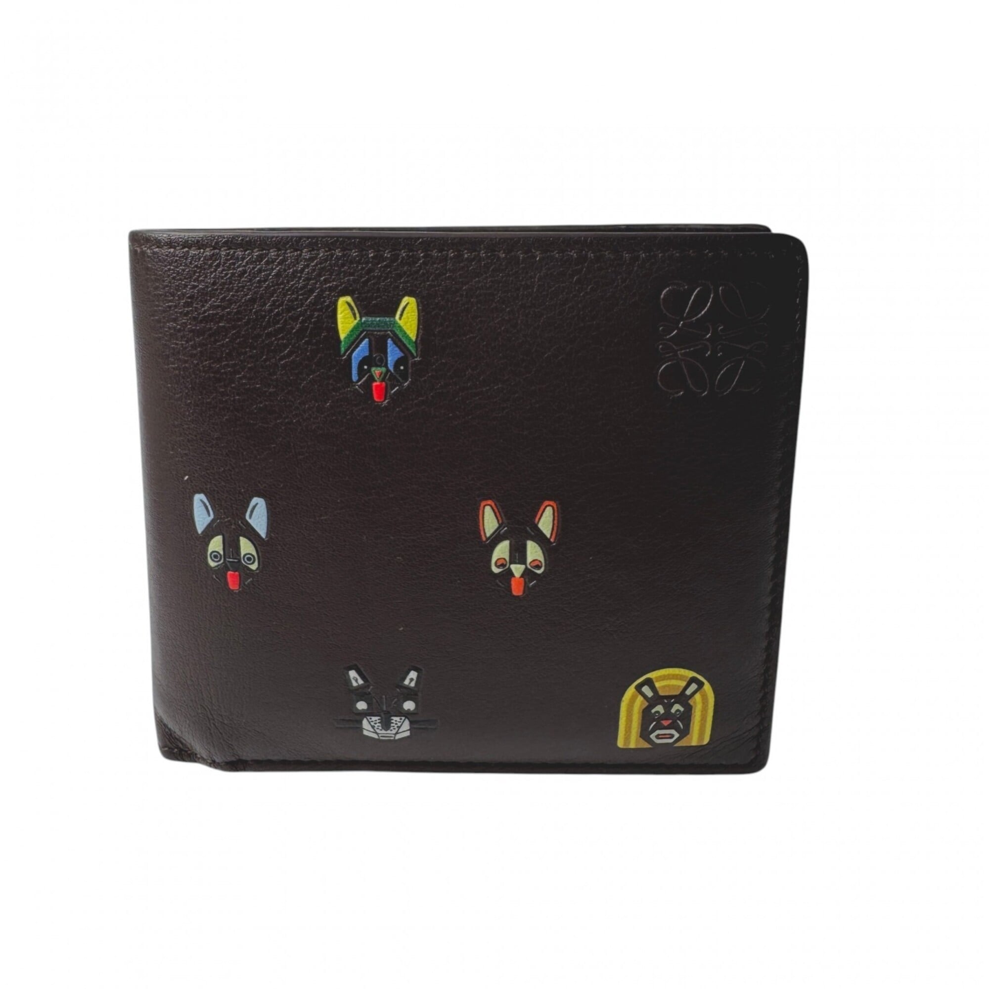 Loewe Dark Brown Leather Wallet (Bi-Fold) (Pre-Owned)