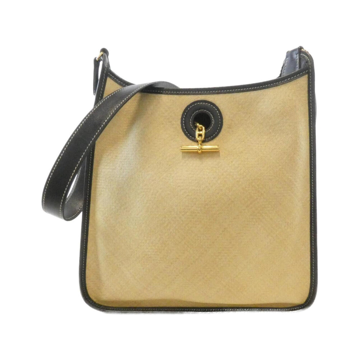 Hermes Blue Indigo Box Calf Leather Shoulder Bag (Pre-Owned)