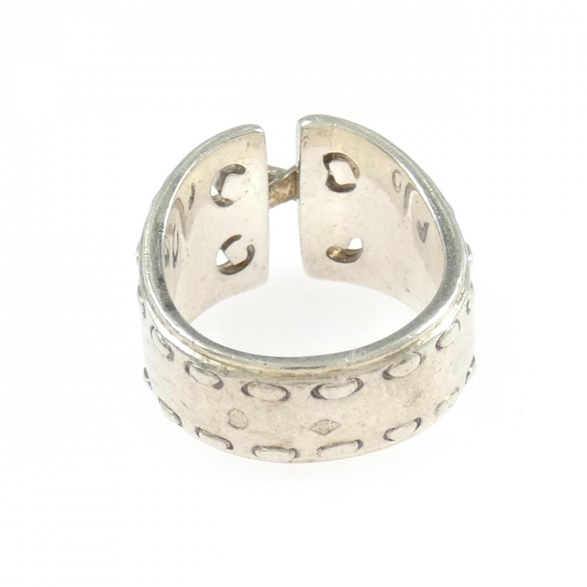 Hermes Silver Silver 925 Band Ring (Pre-Owned)