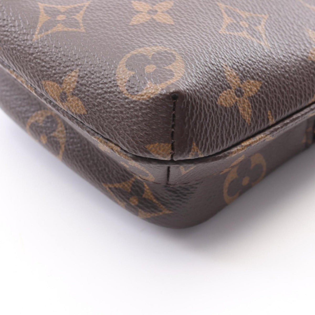 Louis Vuitton Brown Pvc Coated Canvas Leather Handbag (Pre-Owned)