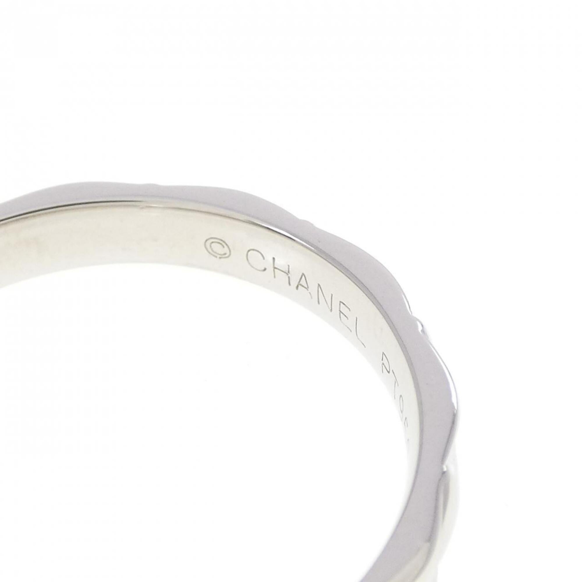 Chanel Silver Platinum 950 Band Ring (Pre-Owned)