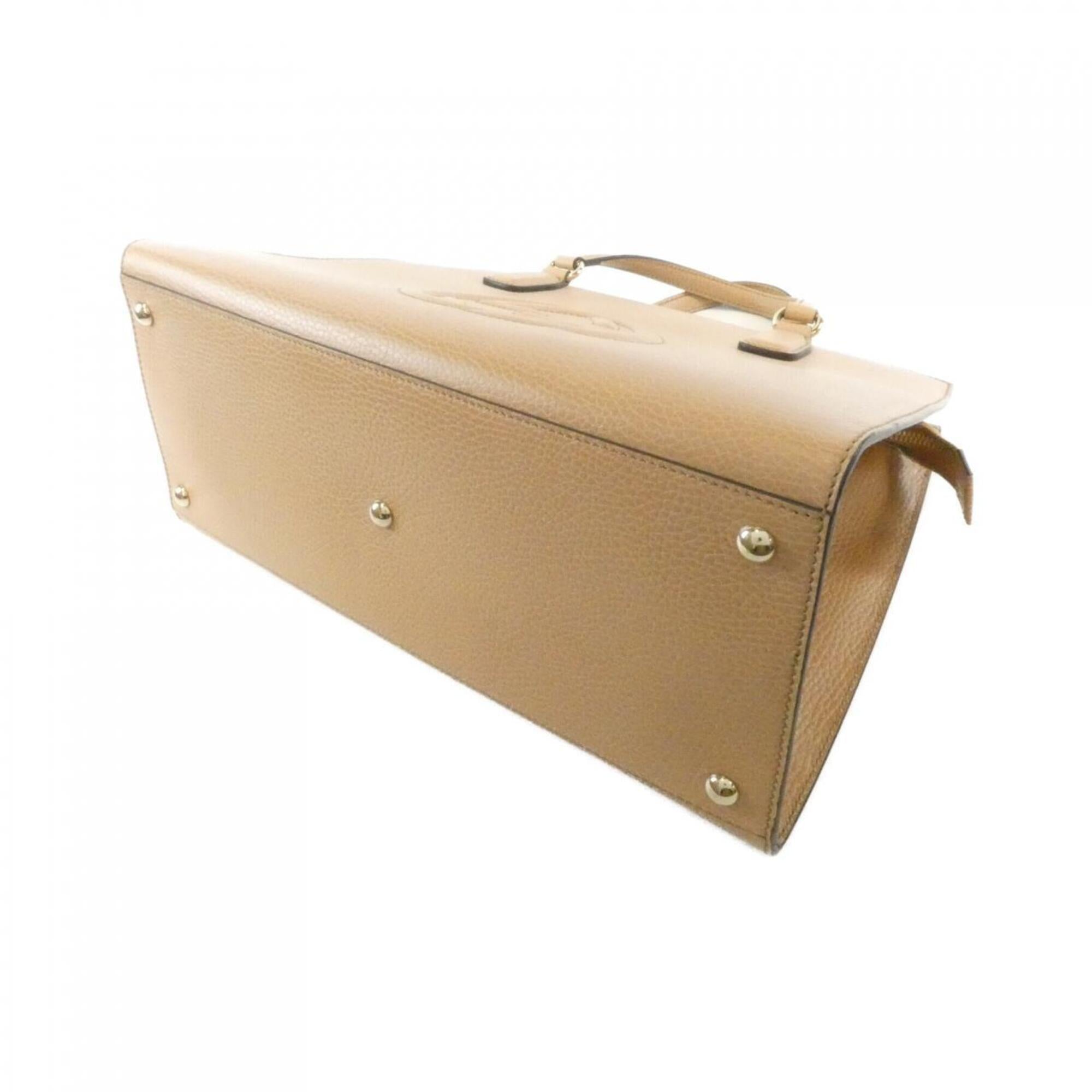 Gucci Beige Leather Handbag (Pre-Owned)