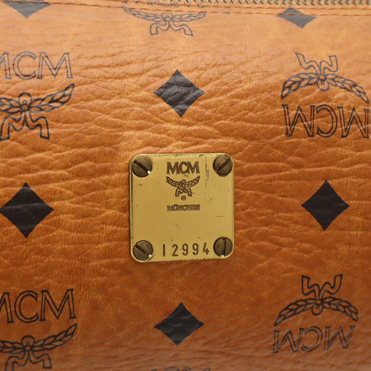 Mcm Camel Coated Canvas Pochette Shoulder Bag (Pre-Owned)