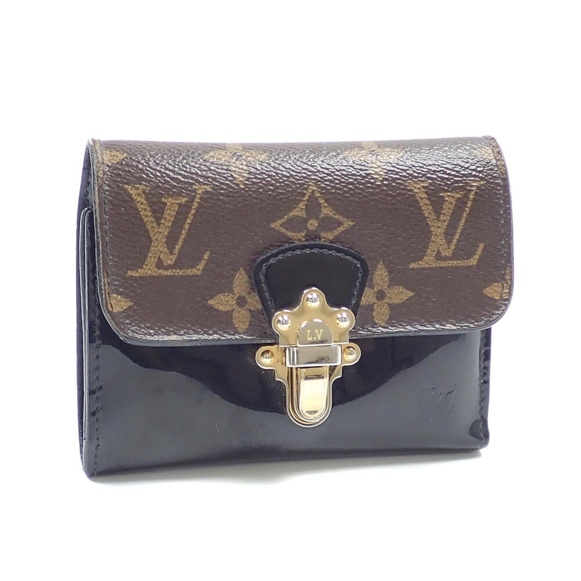Louis Vuitton Black Monogram Noir Monogram Wallet (Tri-Fold) (Pre-Owned)