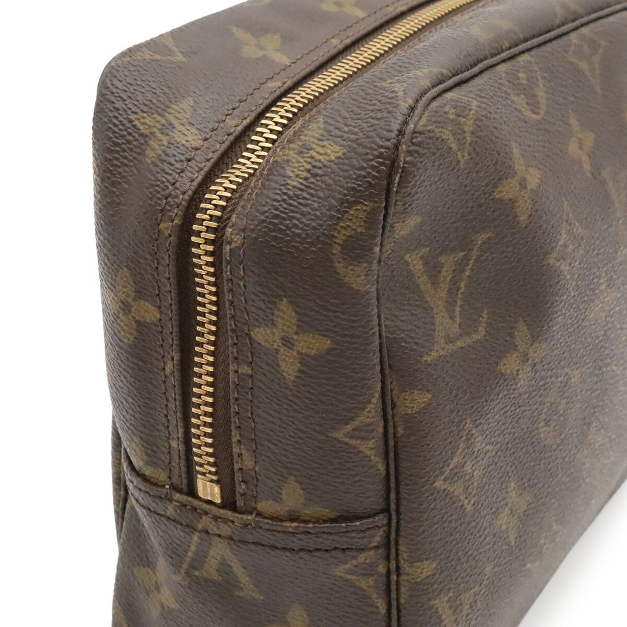Louis Vuitton Brown Monogram Canvas Clutch Bag Pouch (Pre-Owned)
