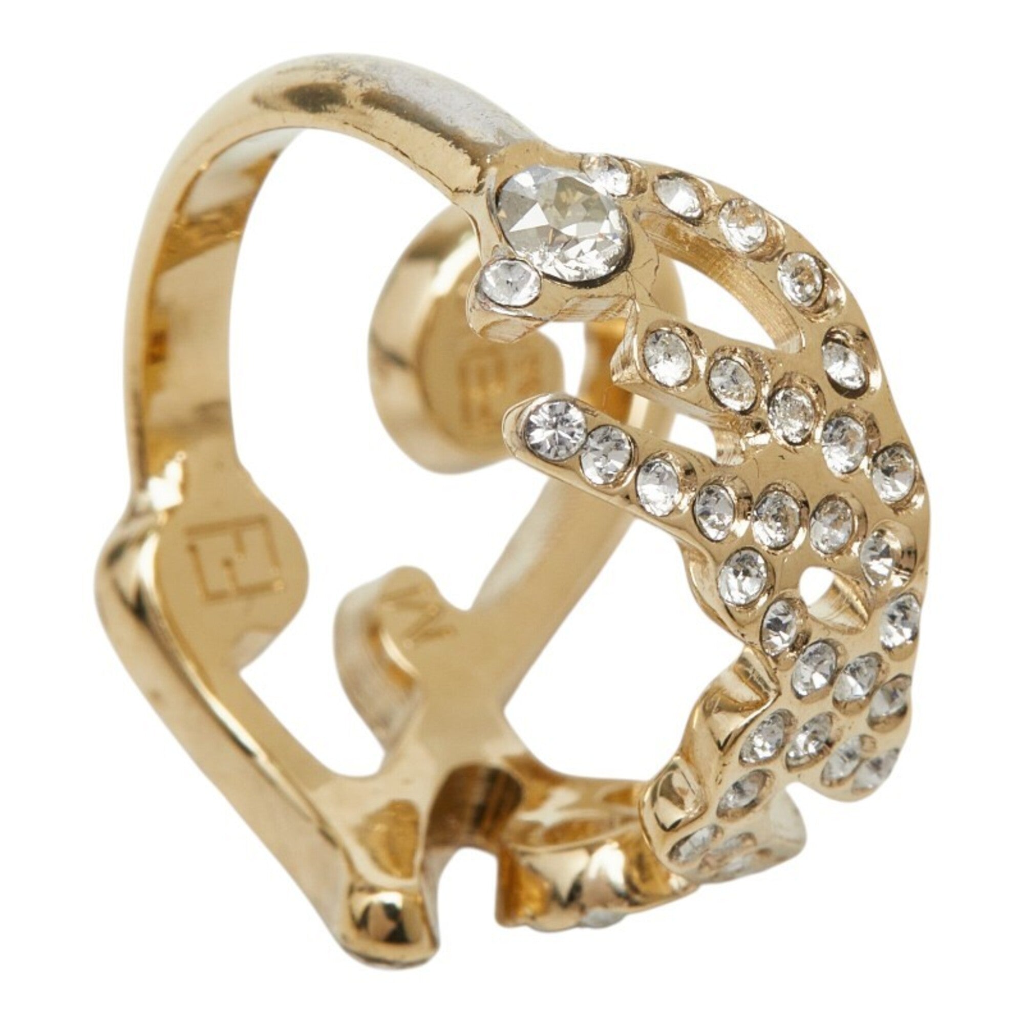Fendi Gold Silver Band Ring (Pre-Owned)