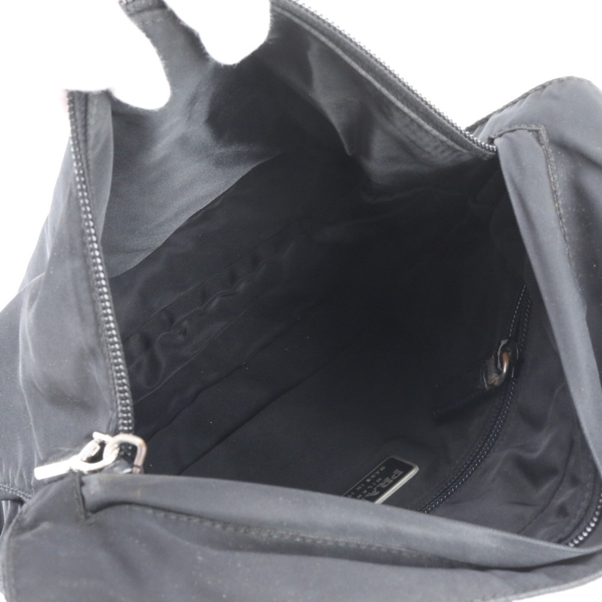 Prada Black Nylon Leather Shoulder Bag (Pre-Owned)