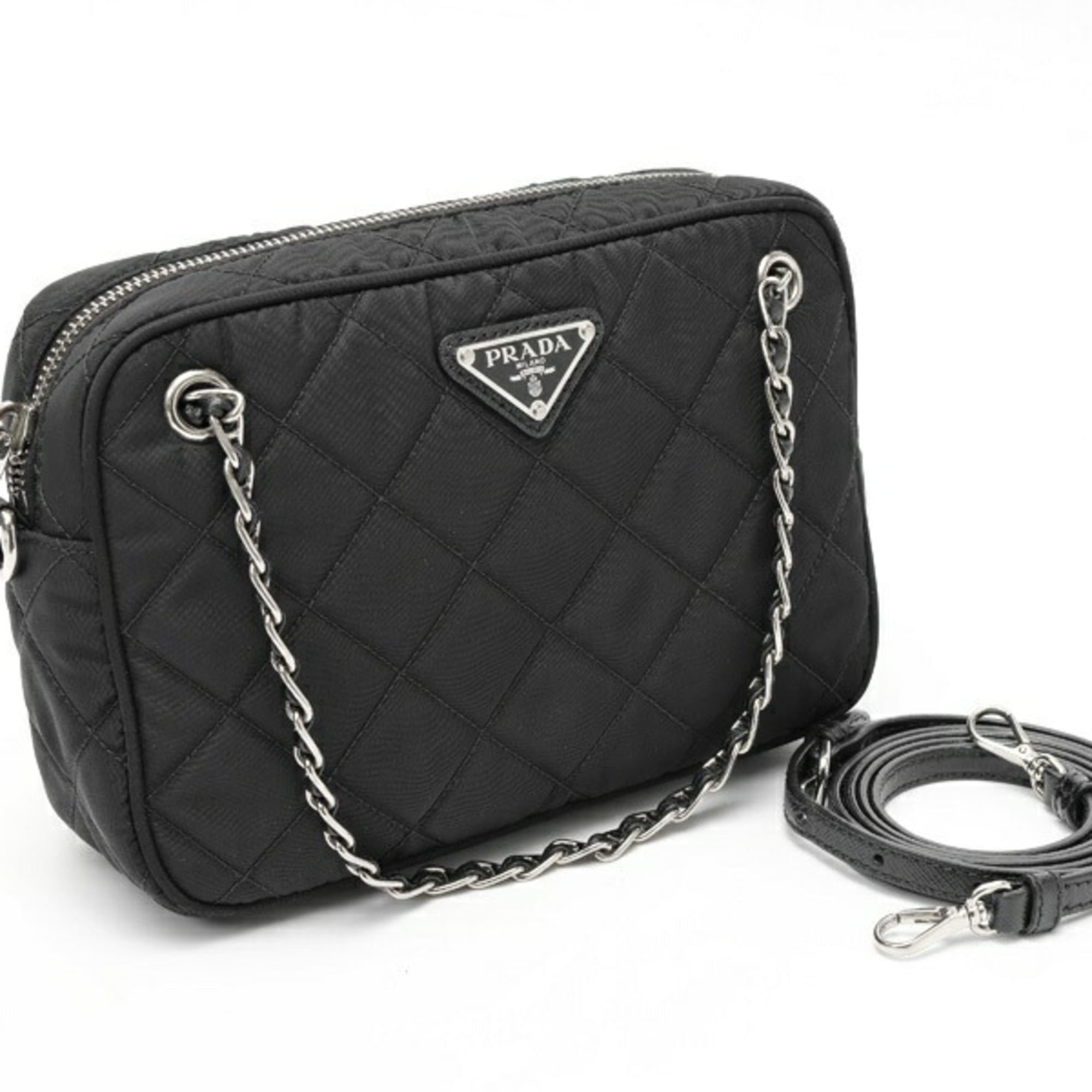 Prada Black Nylon Shoulder Bag (Pre-Owned)