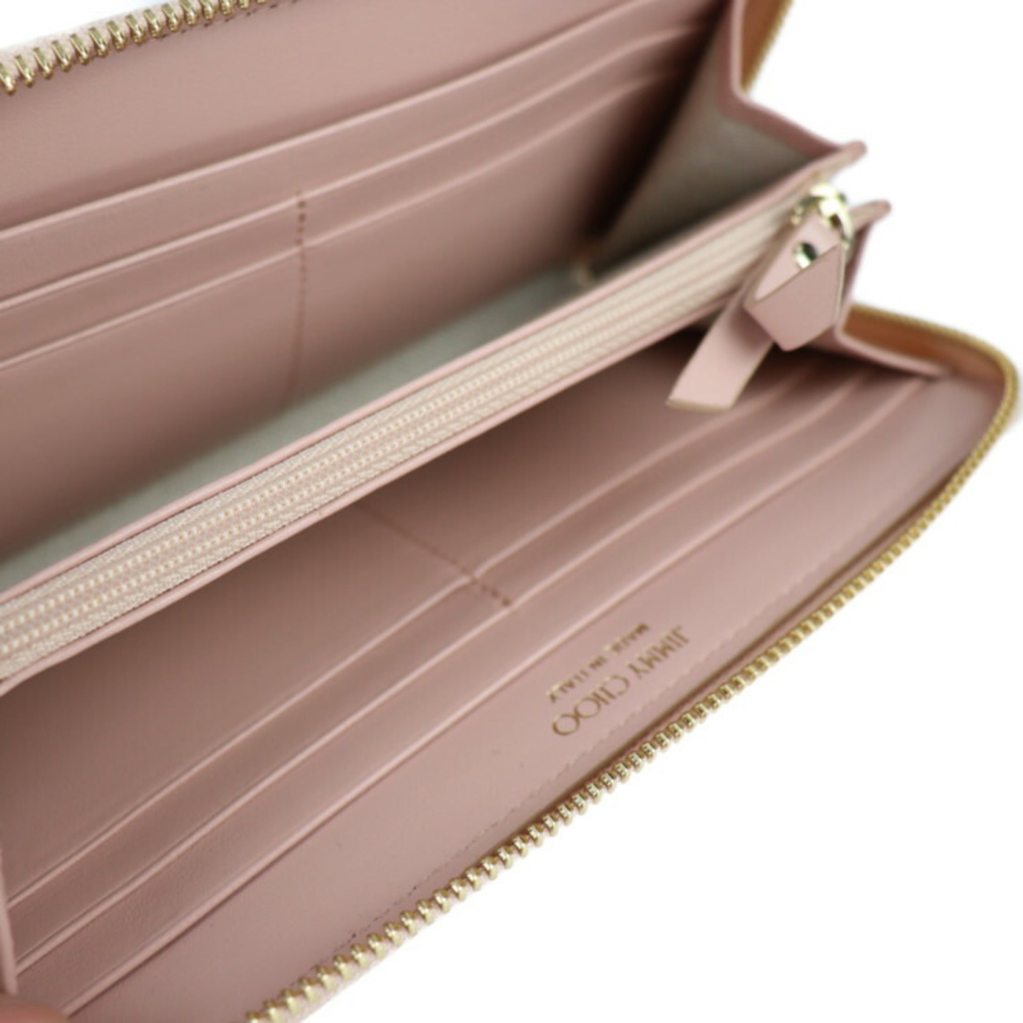 Jimmy Choo Pink Embossed Long Wallet (Bi-Fold) (Pre-Owned)
