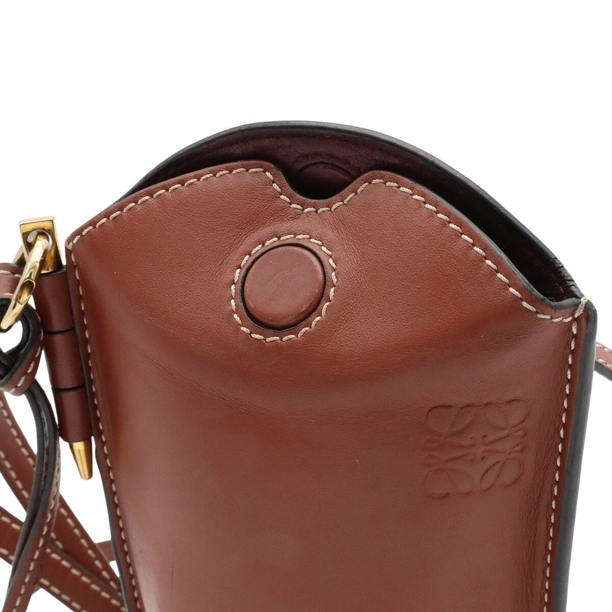 Loewe Brown Leather Pochette Pouch Shoulder Bag (Pre-Owned)