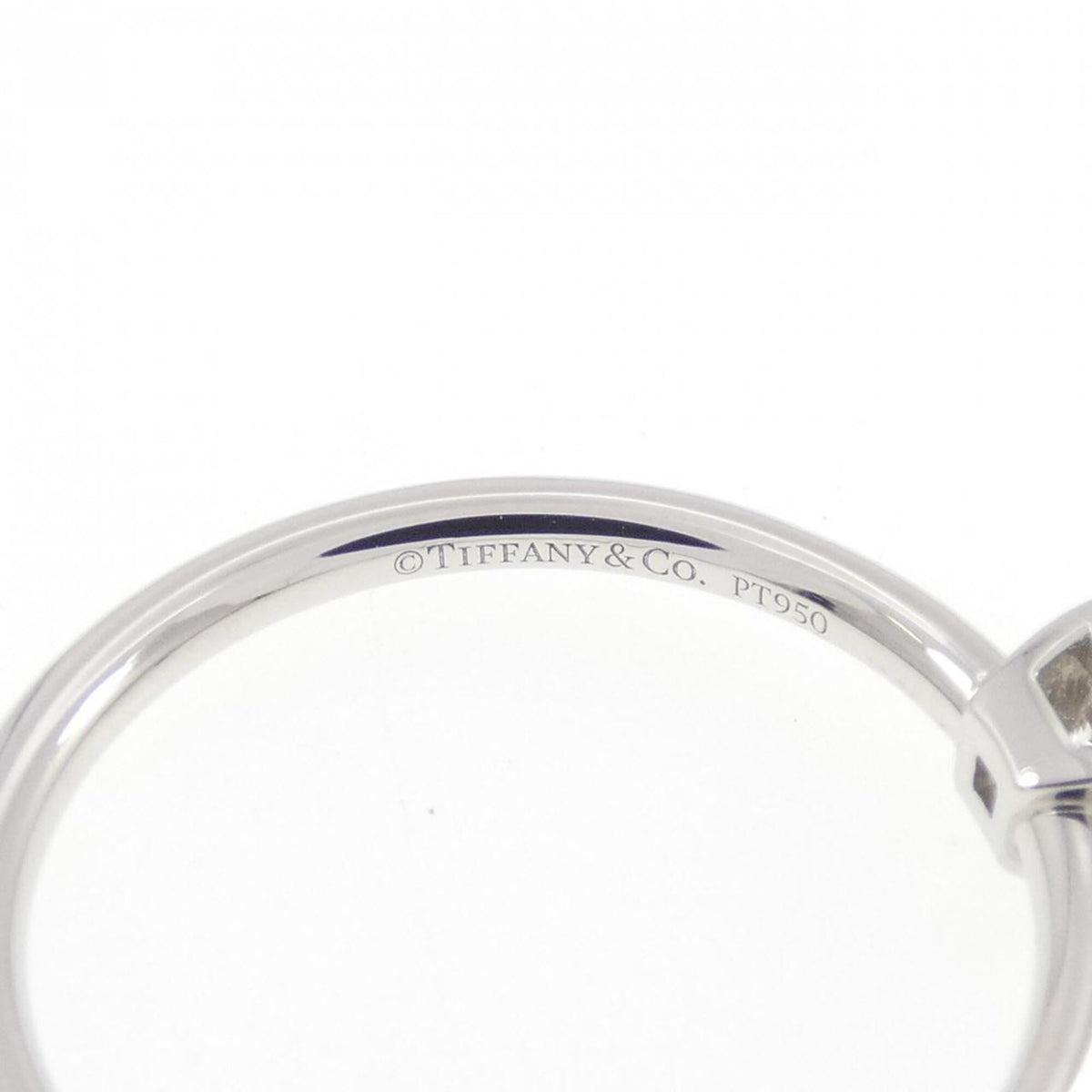 Tiffany Platinum Platinum 950 Band Ring (Pre-Owned)