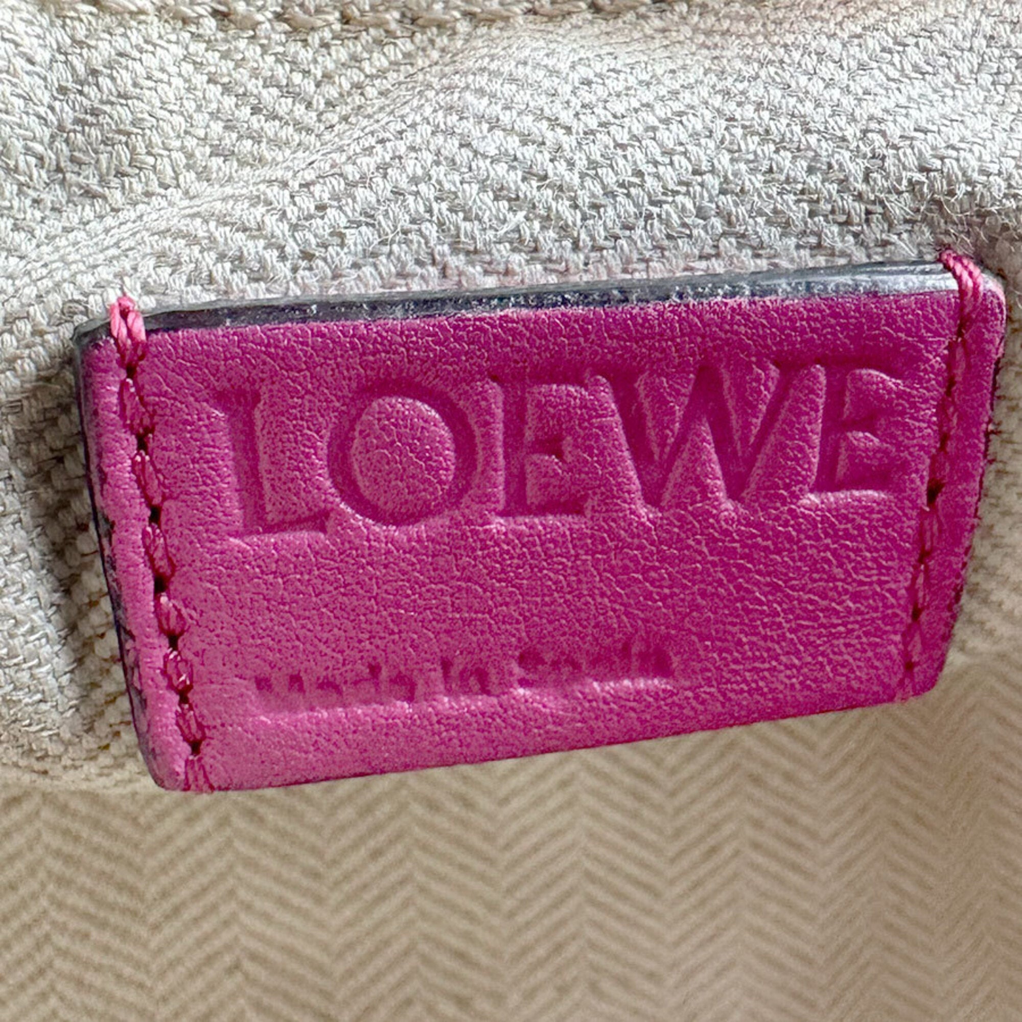 Loewe Pink Leather Handbag Shoulder Bag (Pre-Owned)