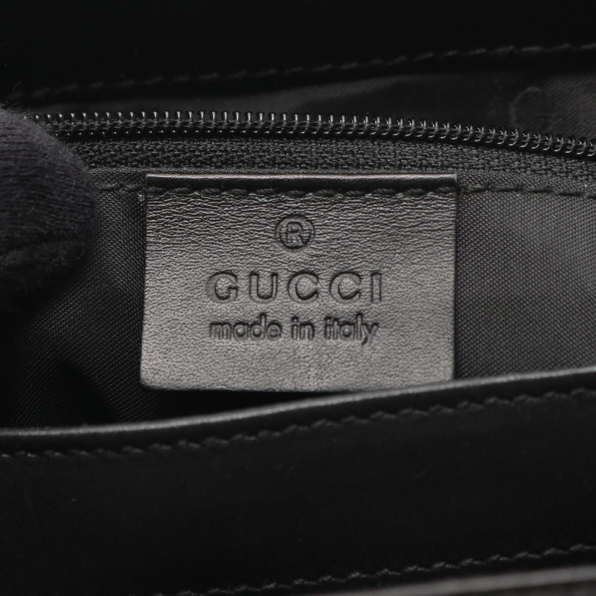 Gucci Black Canvas Leather Handbag (Pre-Owned)