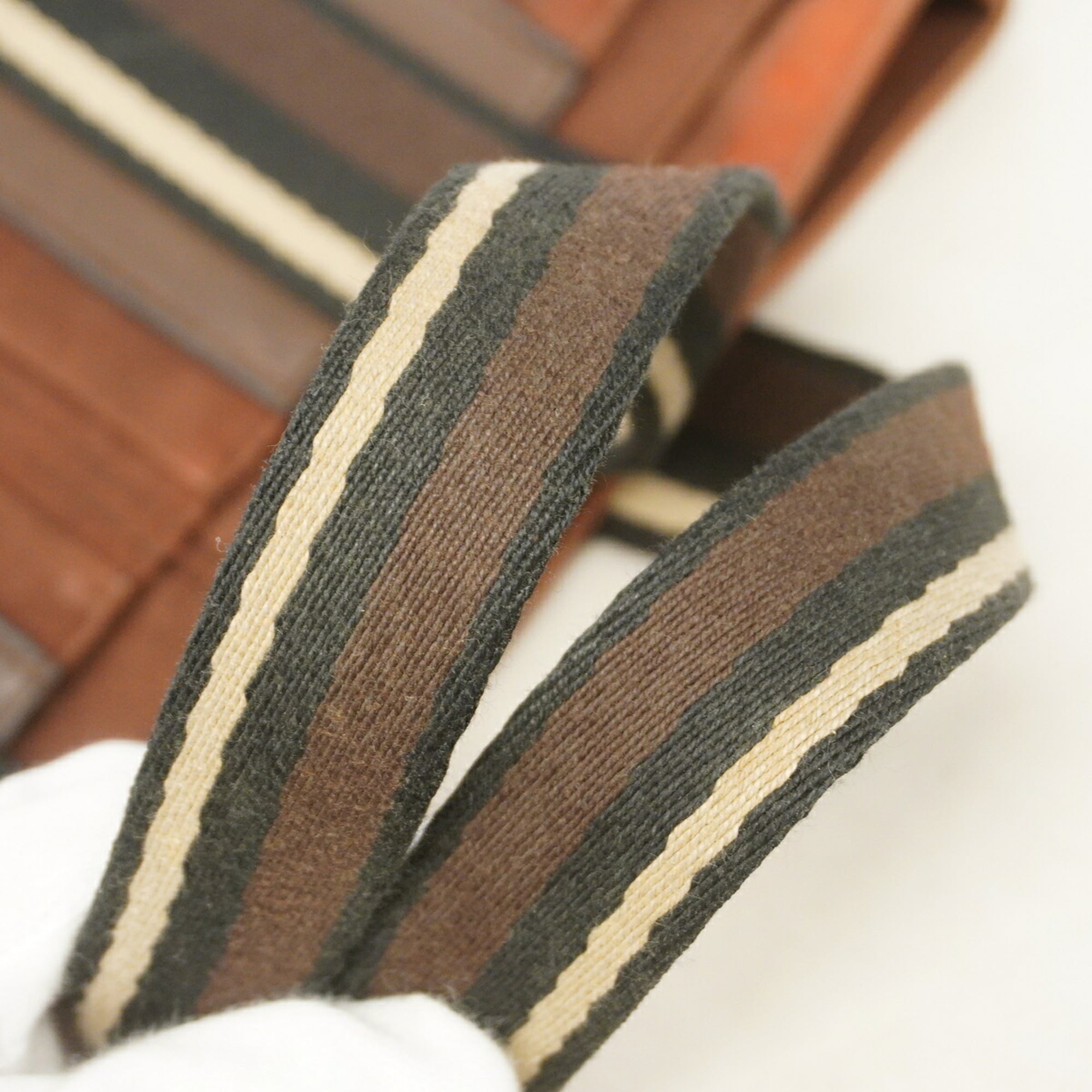 Hermes Brown Canvas Tote Bag (Pre-Owned)